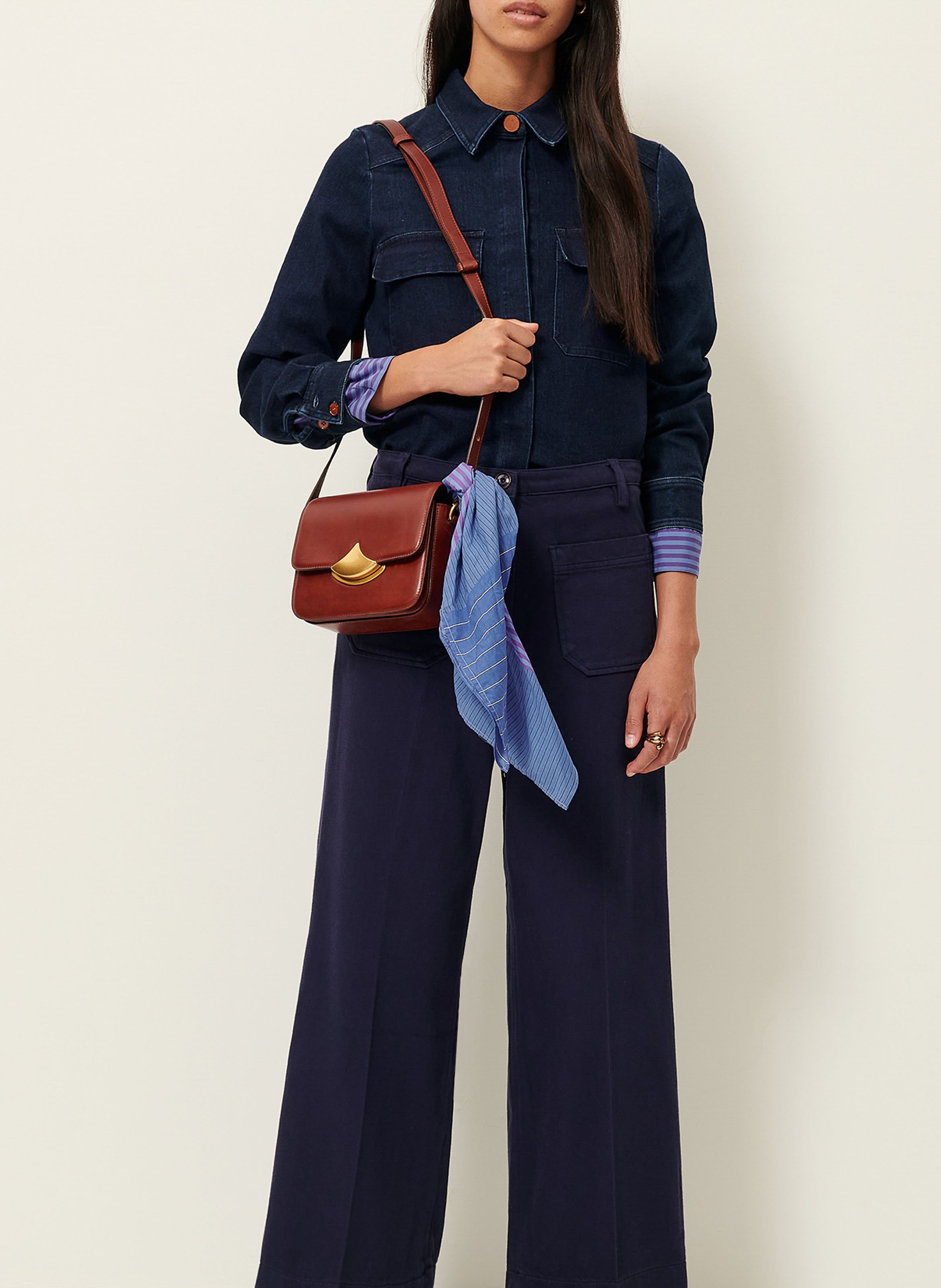 Jean droit taille haute en coton aldricks SESSUN Bleu