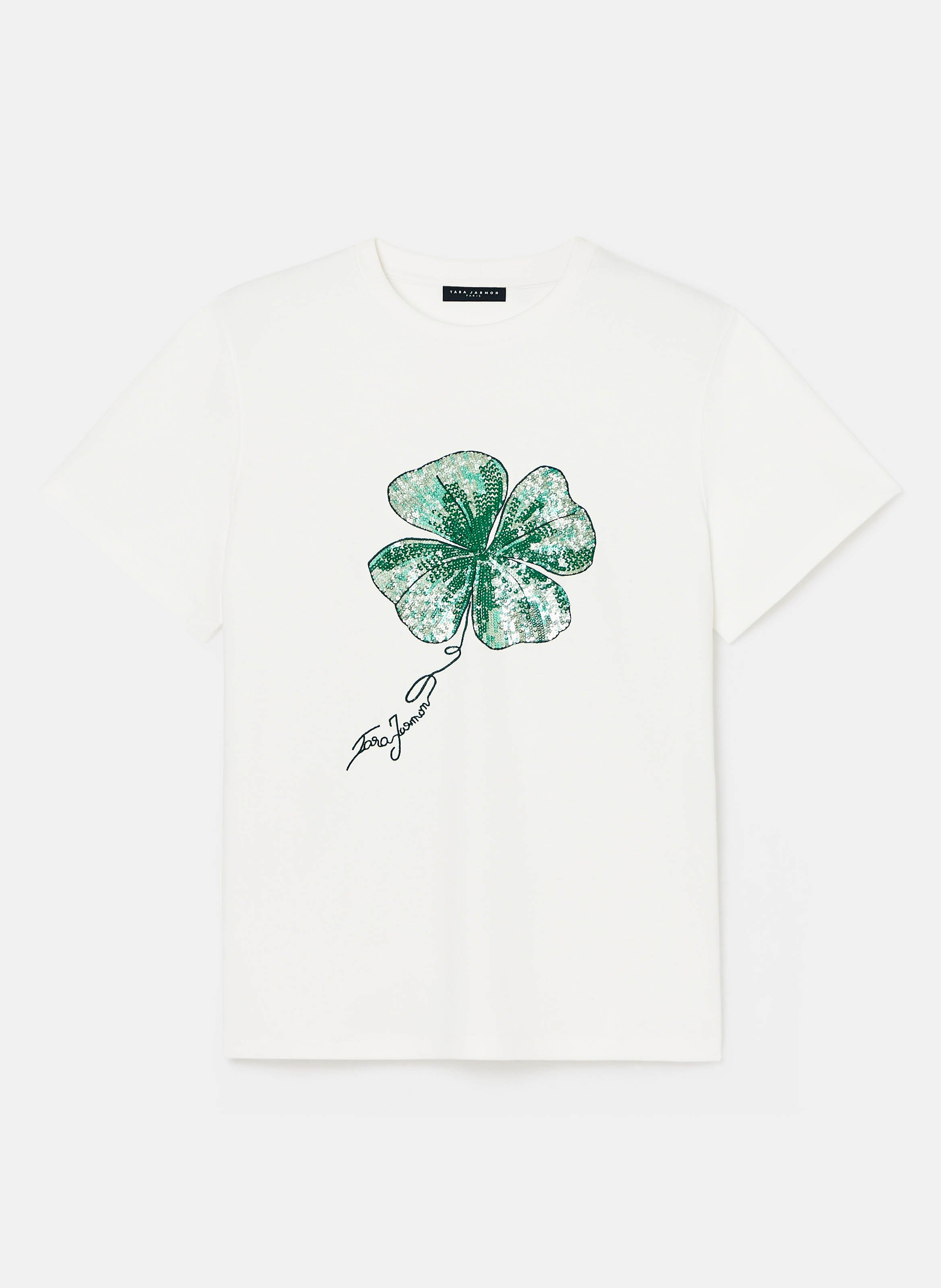 T-shirt tara clover TARA JARMON Blanc