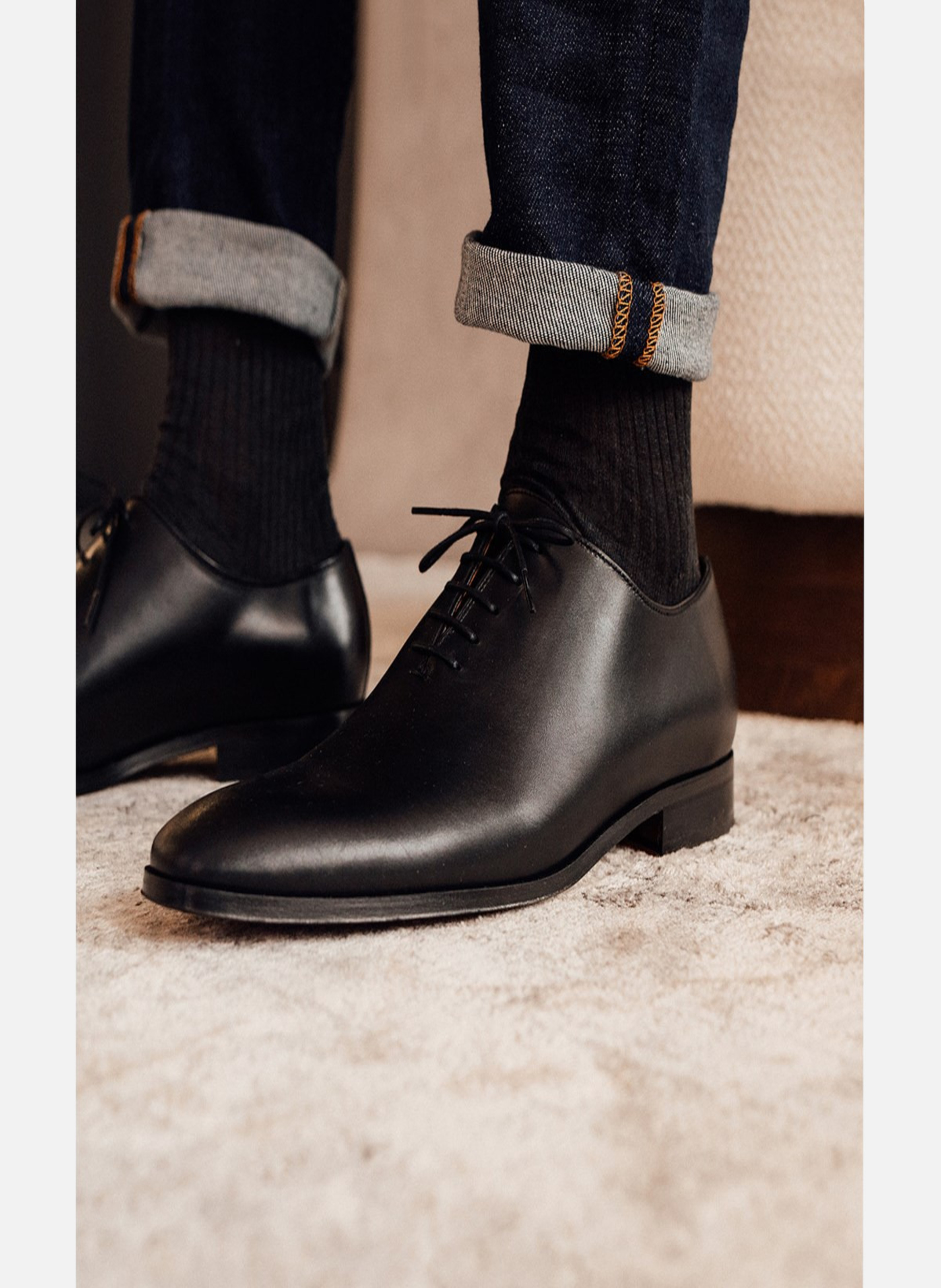 Richelieu cuir broadway FINSBURY Noir