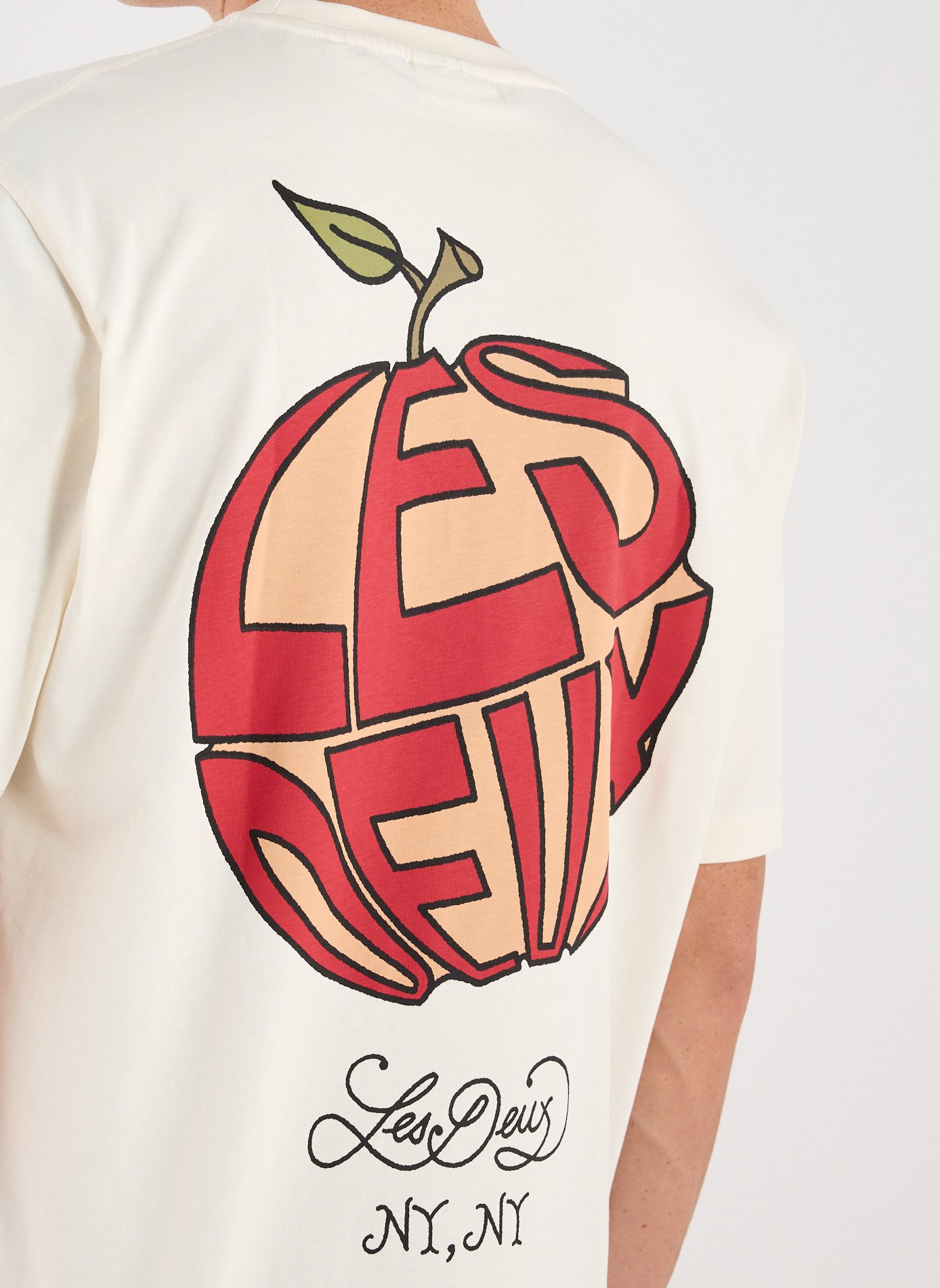 T-shirt à imprimé en coton LES DEUX Blanc