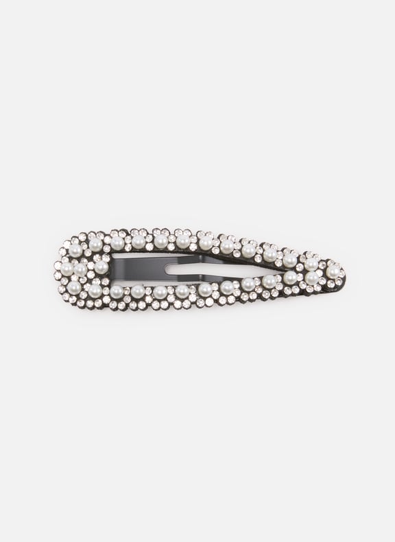 Bead and rhinestone hair clips Silver by AU PRINTEMPS PARIS AU PRINTEMPS PARIS Bead and rhinestone hair clips Silver