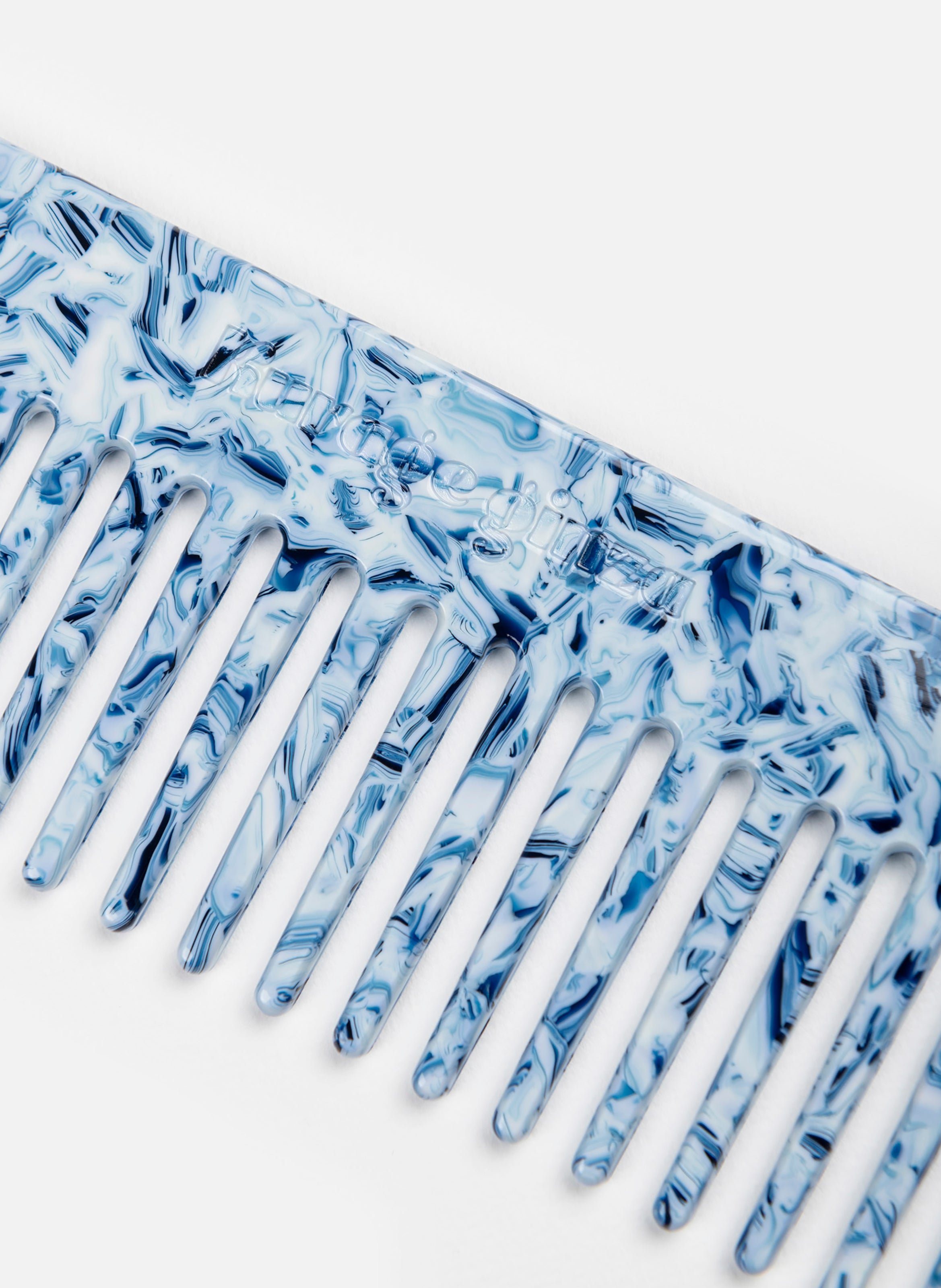 Peigne dahlia en acétate de cellulose KURAGE GINZA Bleu