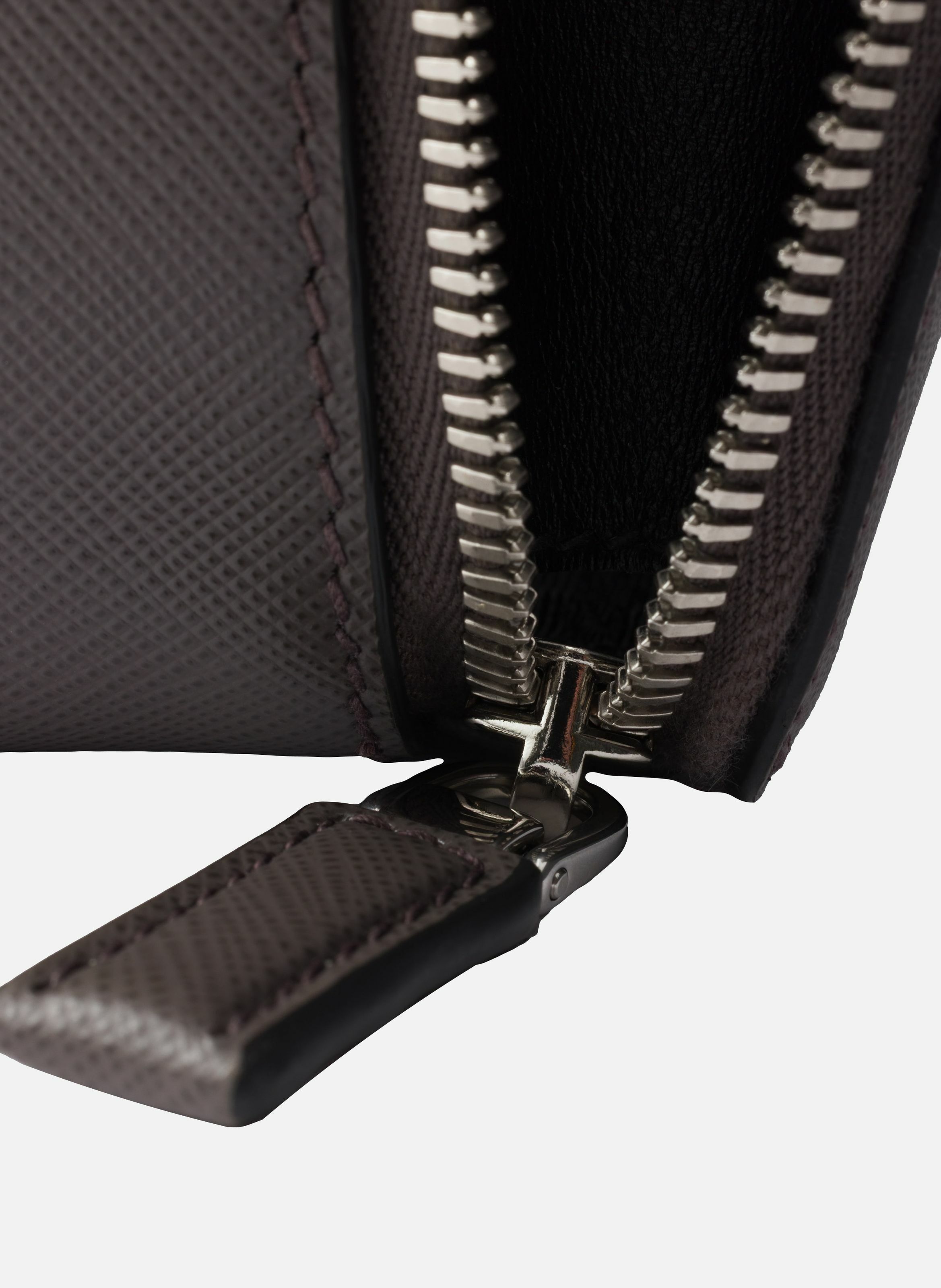 Sac prada brique en cuir saffiano PRADA Gris