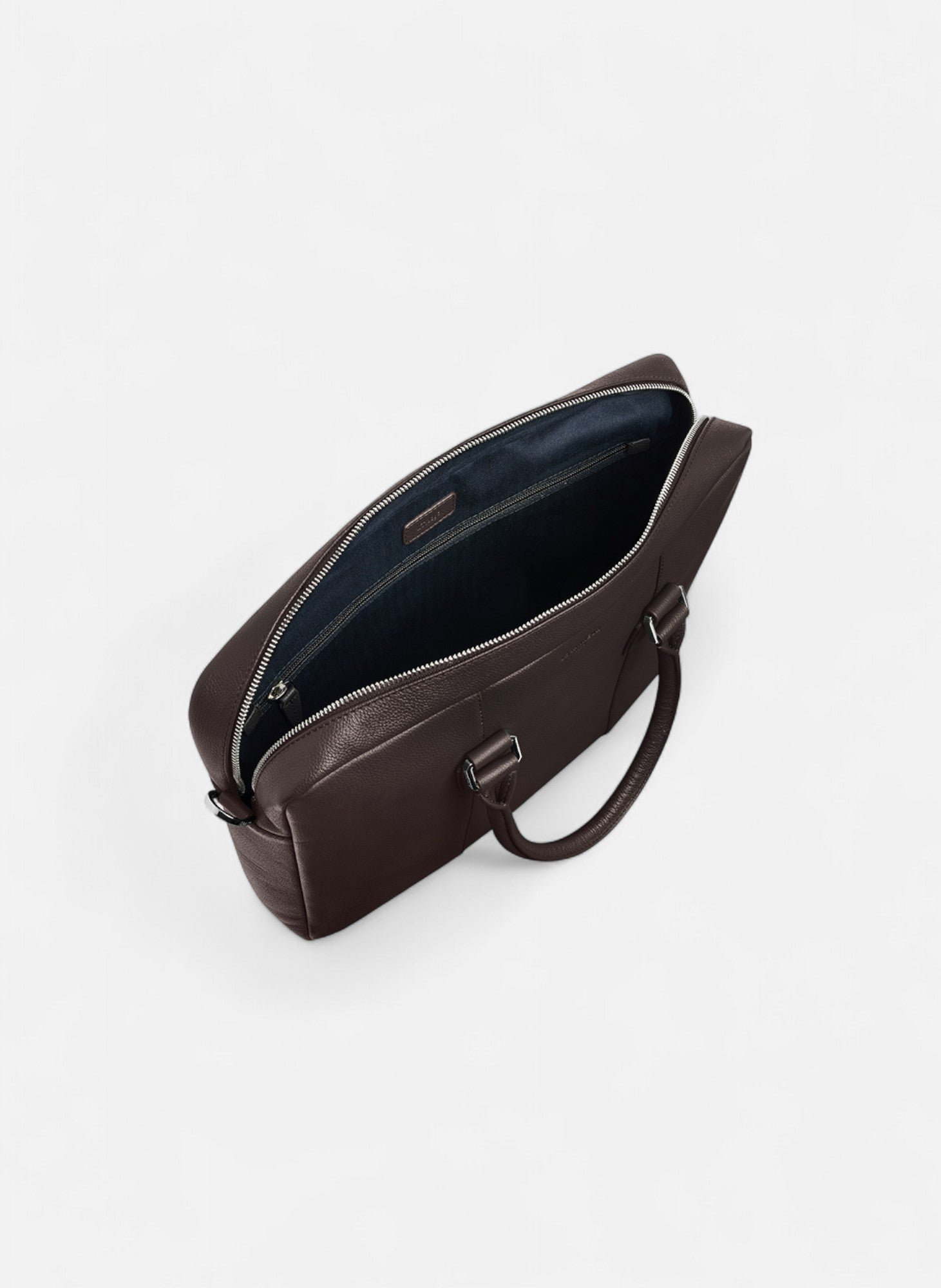 Porte documents 14" marceau en cuir grainé petit modèle LE TANNEUR Marron