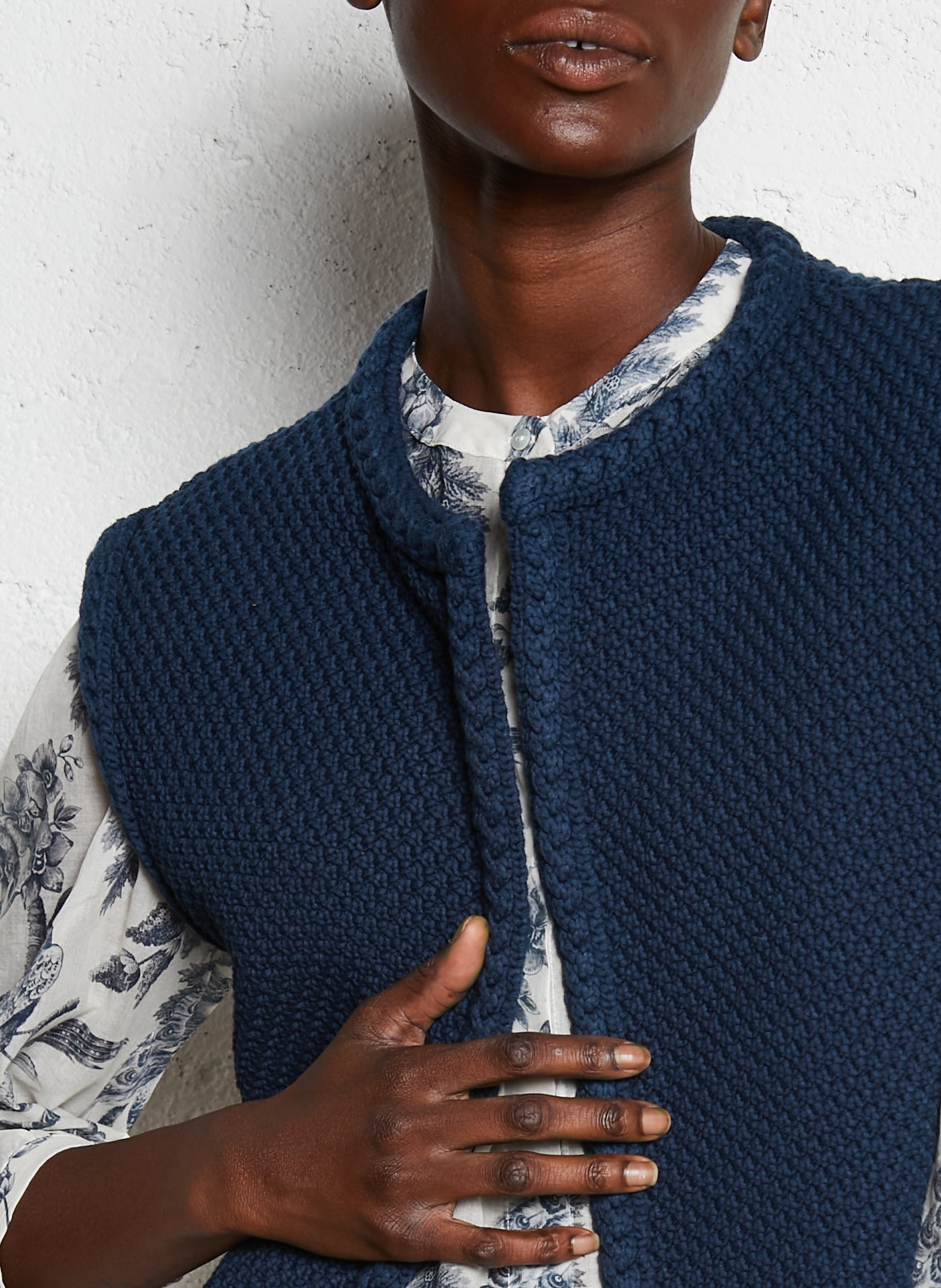 Gilet tressé sans manches uni betsy Violet