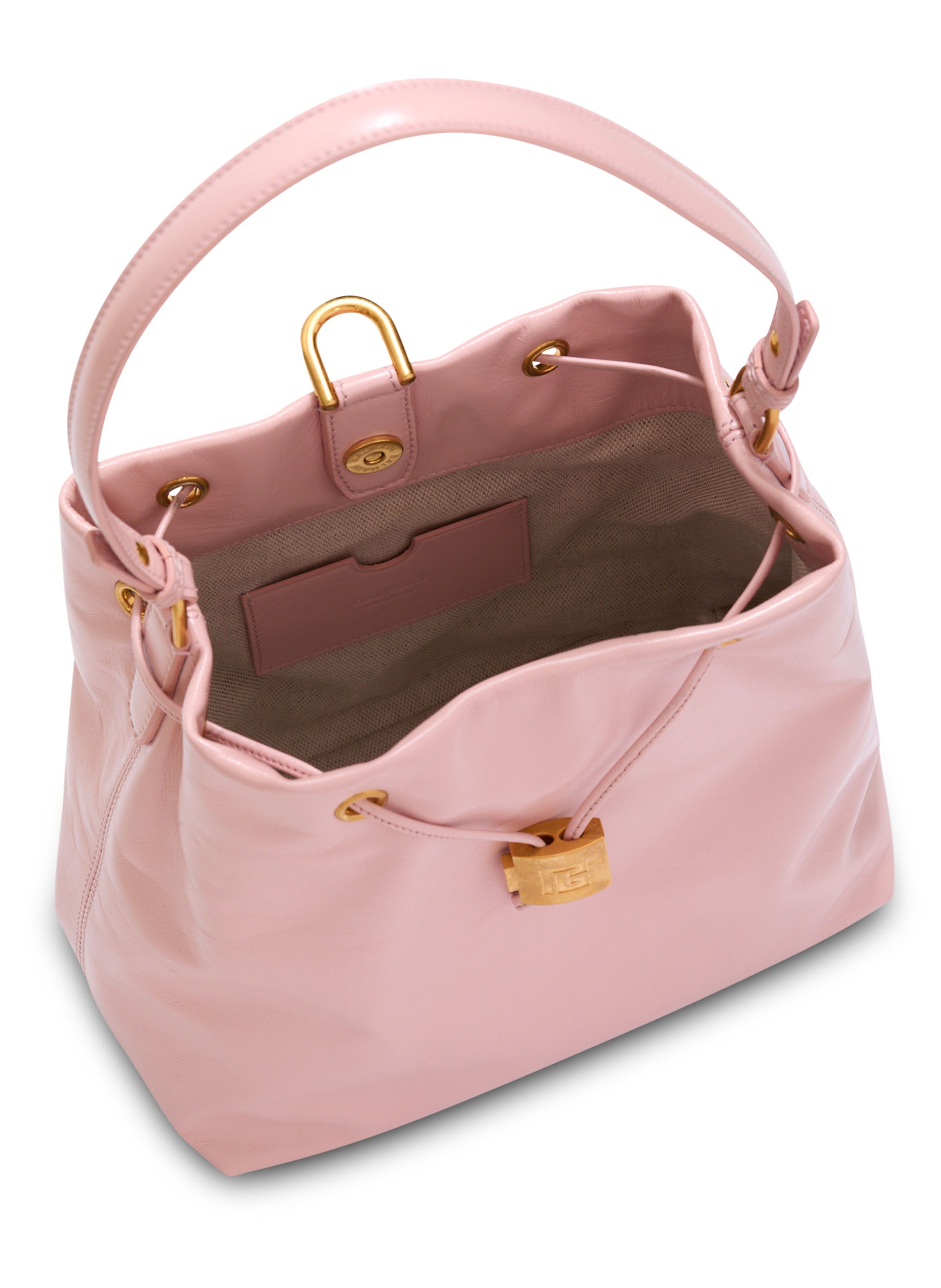 Sac à dos pulse en cuir de veau BALMAIN Rose