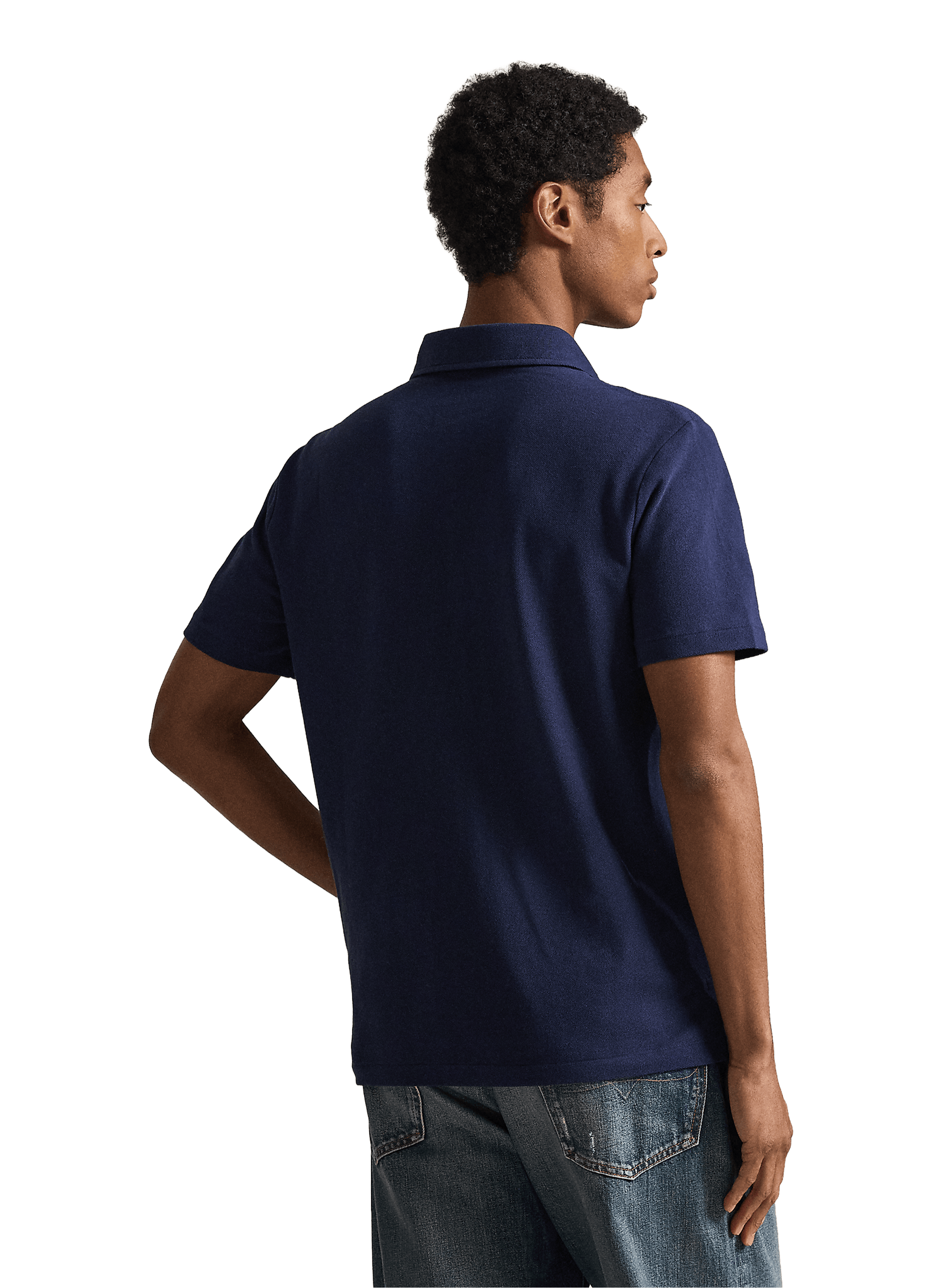 Polo manches courtes ours brodé en coton POLO RALPH LAUREN Bleu