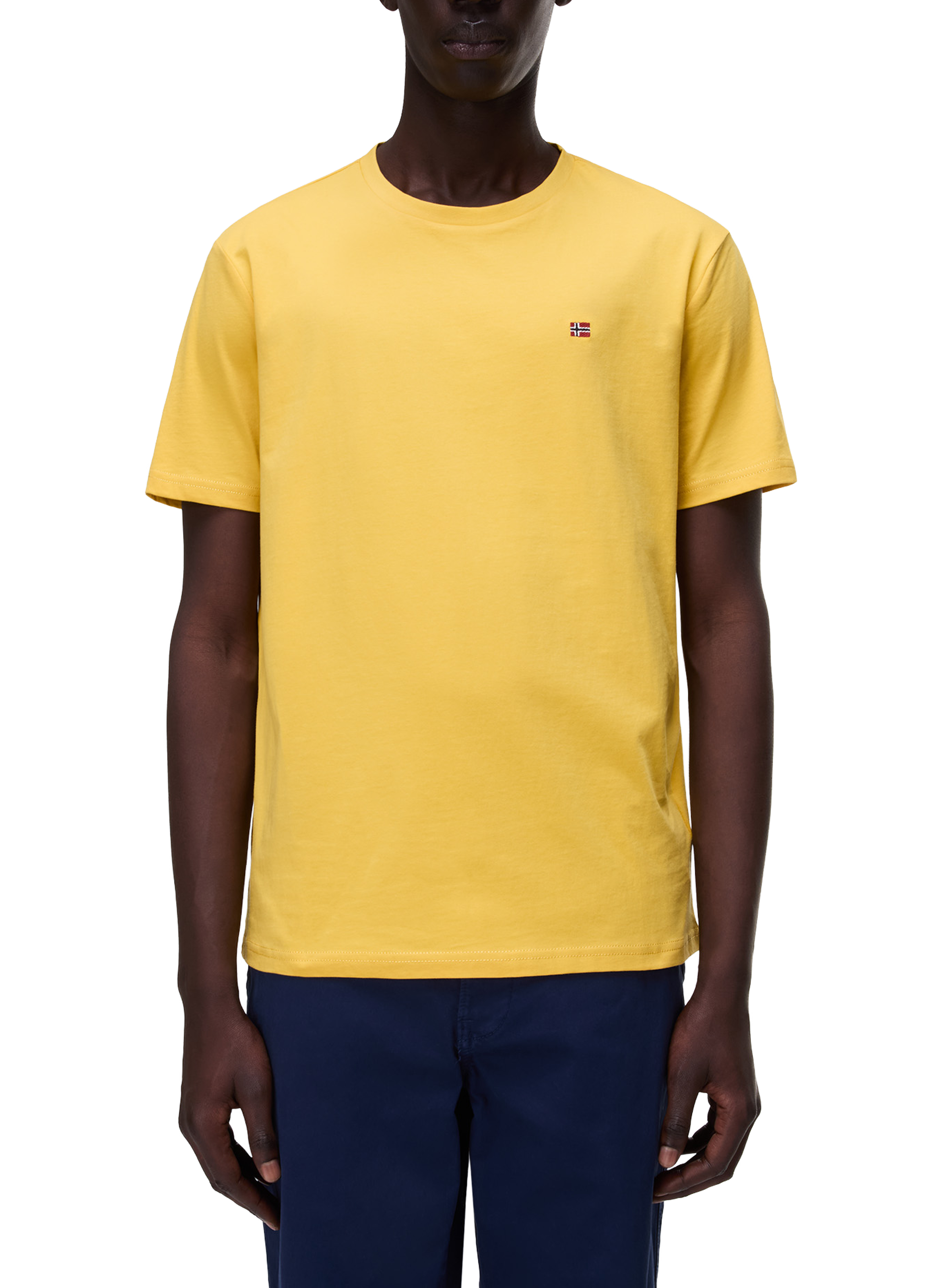 T-shirt col rond en coton NAPAPIJRI Jaune