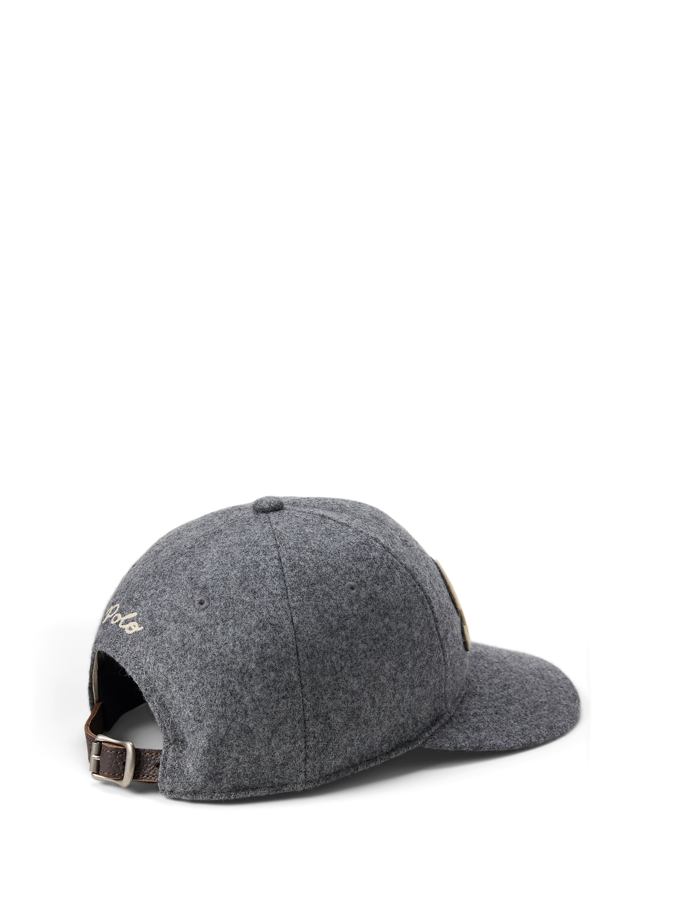Casquette à logo en laine mélangée POLO RALPH LAUREN Gris