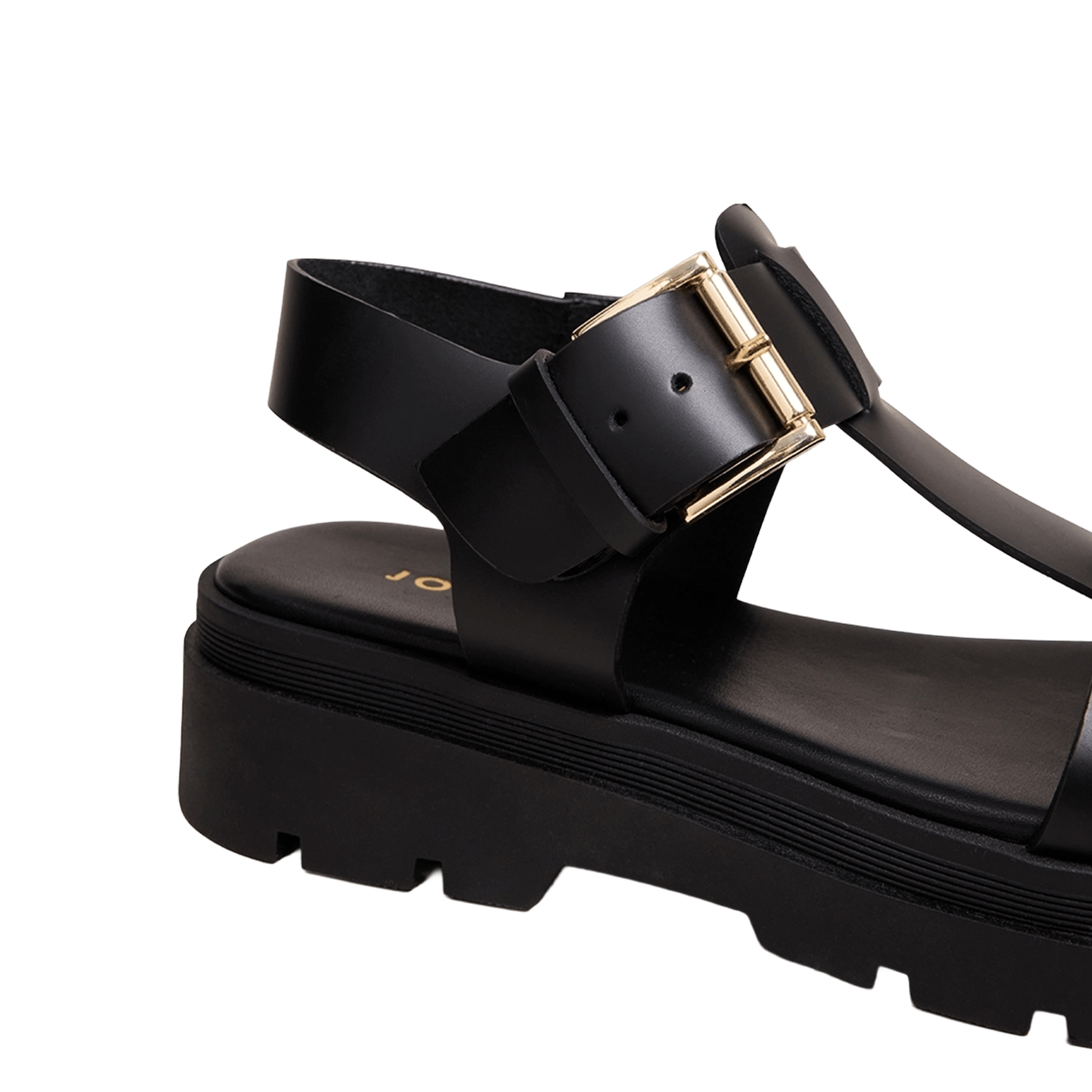 Sandales compensées en cuir lisbonne JONAK Noir