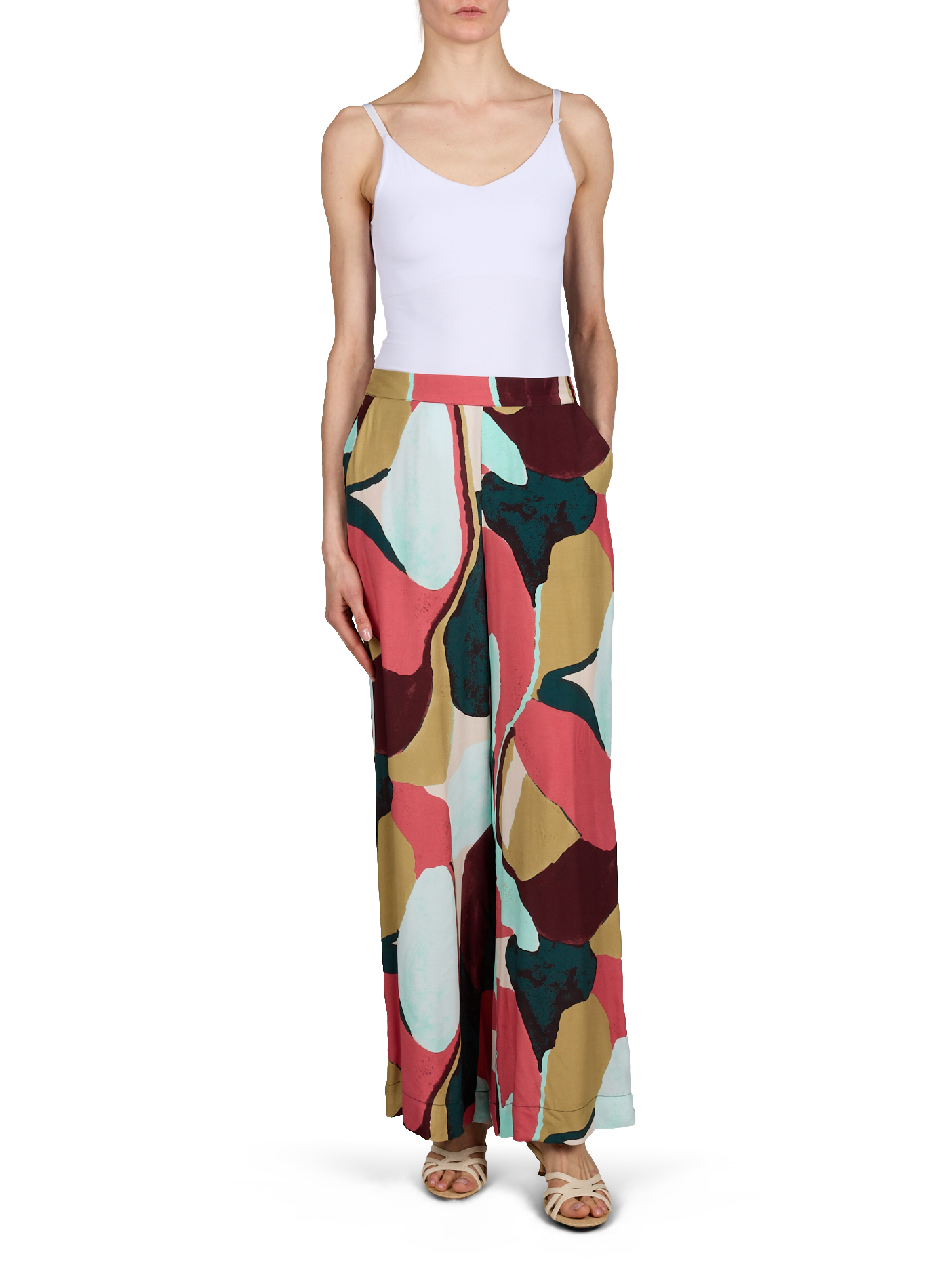 Printed straight leg pants Lulu VILA Multicolour