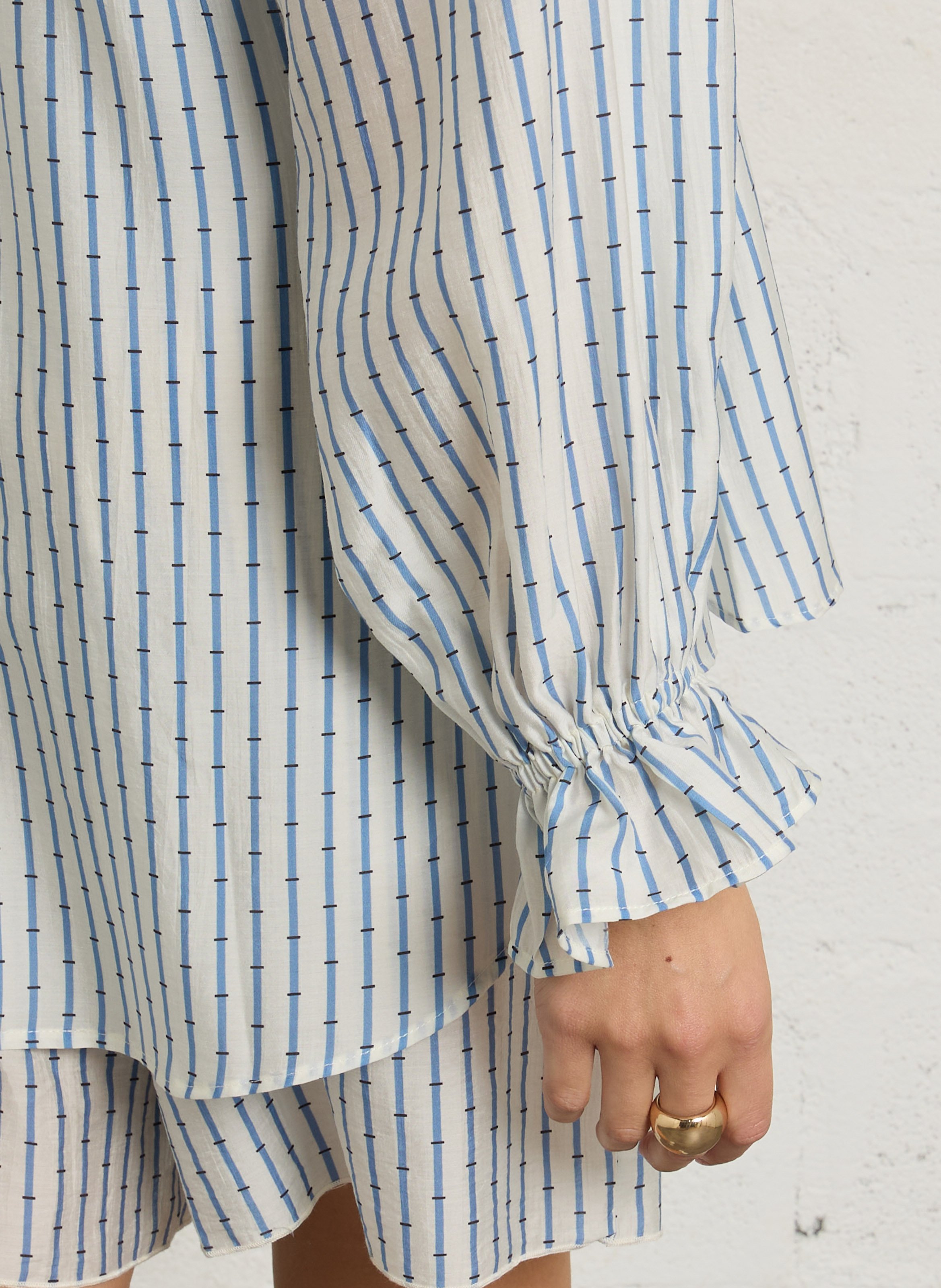 Chemise ample à rayures zivow AMERICAN VINTAGE Bleu