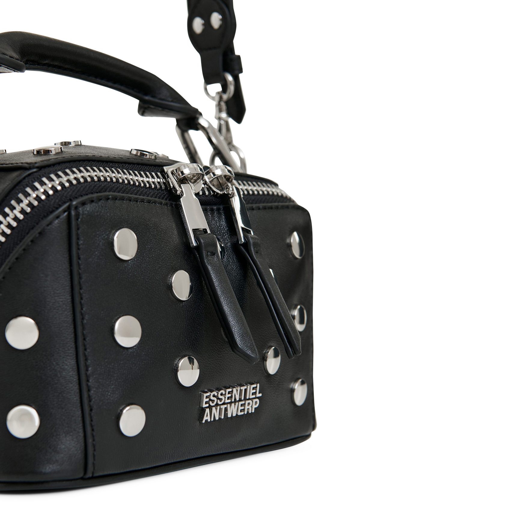 Sac bandoulière en cuir jeri ESSENTIEL ANTWERP Noir