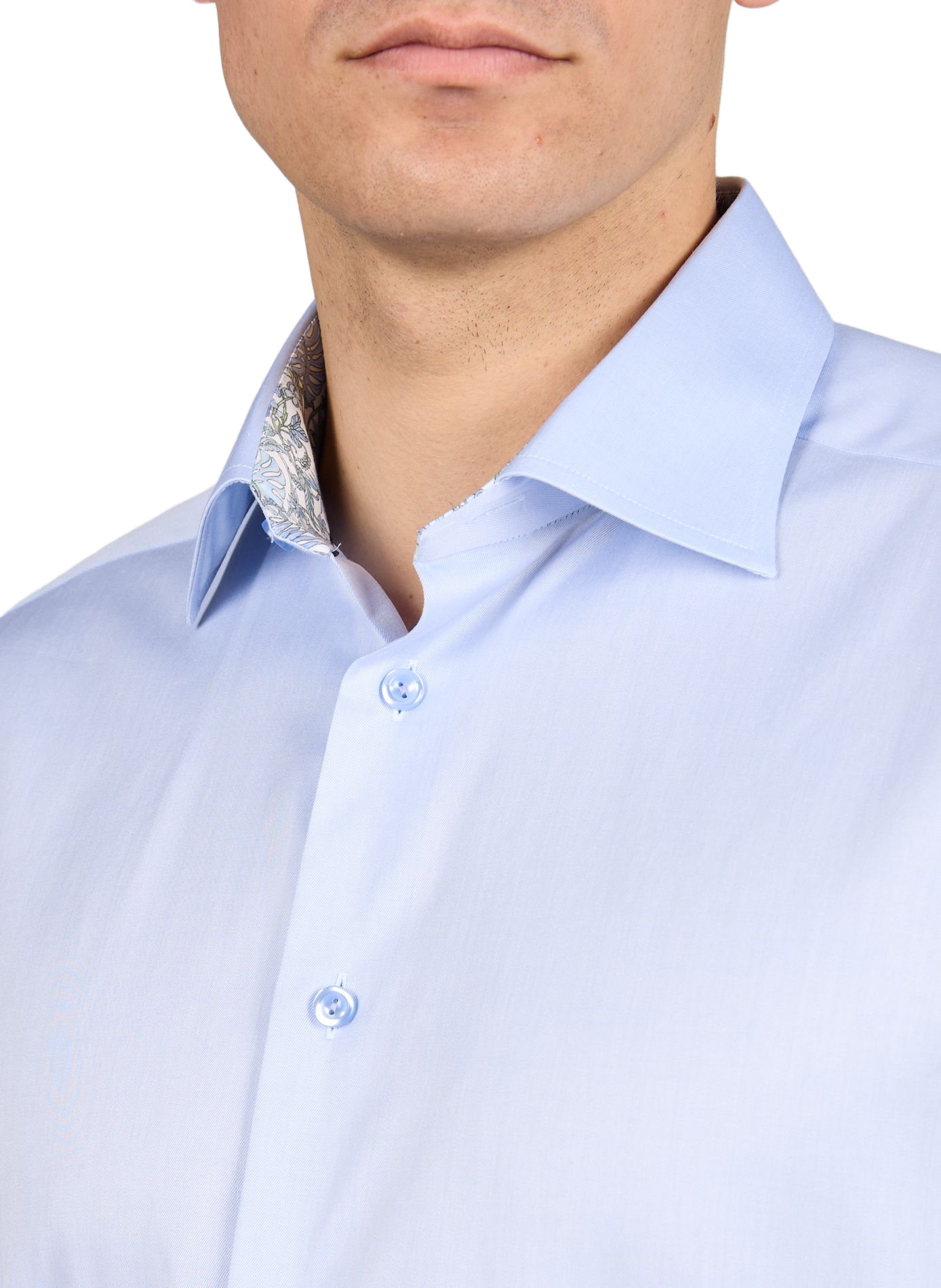 Chemise slim en coton ETON Bleu