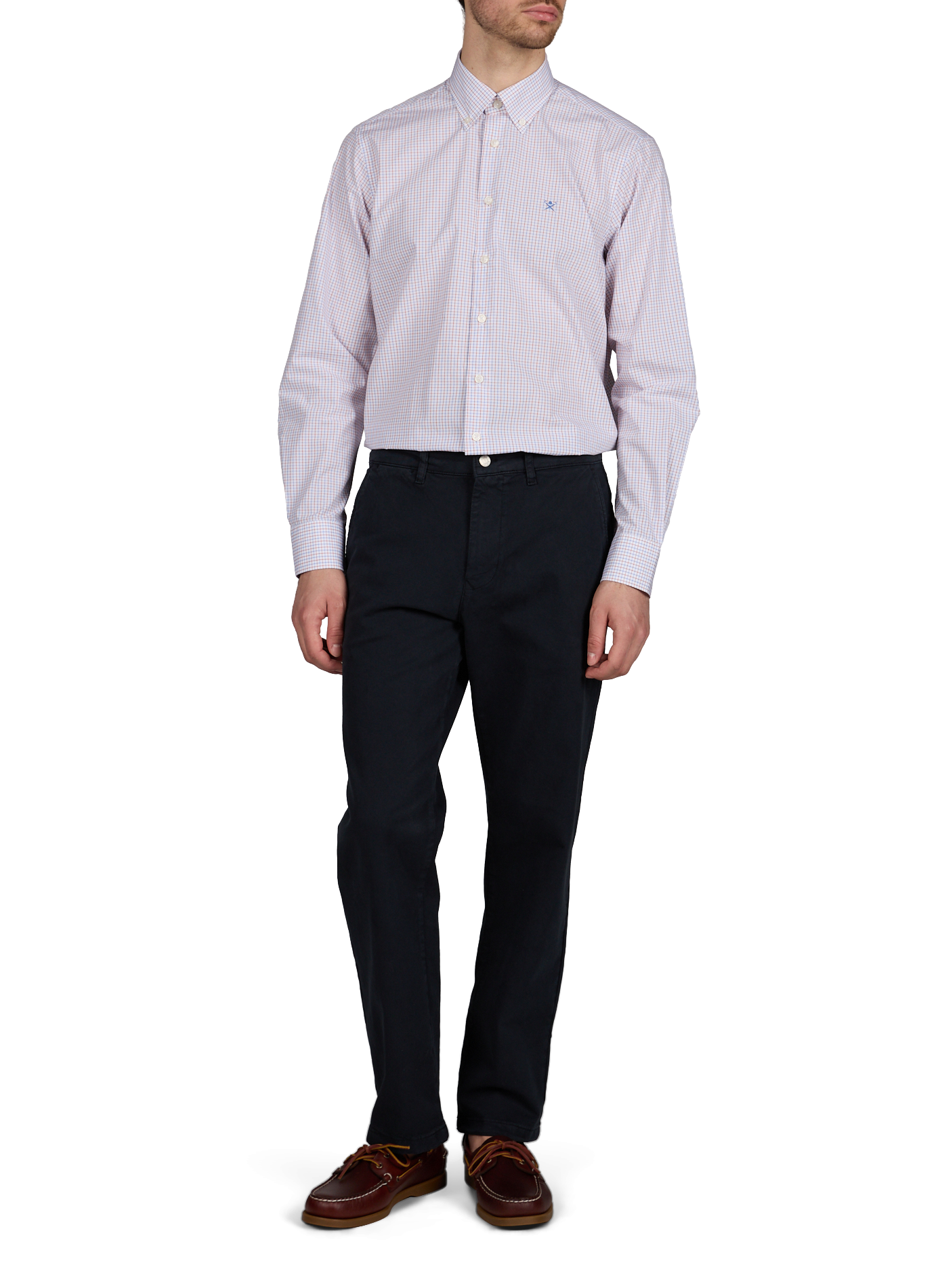 Chemise à carreaux en coton HACKETT Rouge