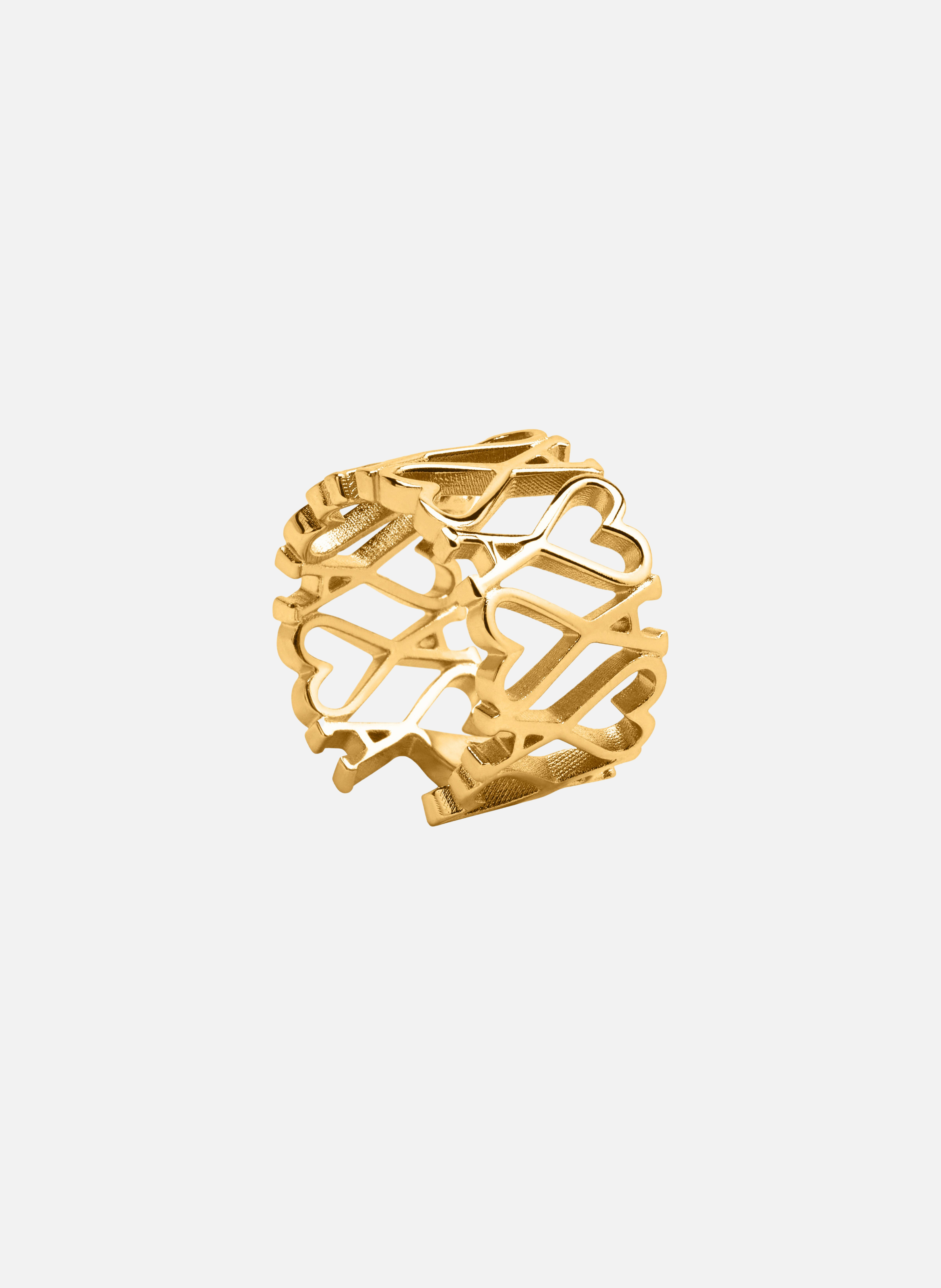 Bague ami de coeur unisexe AMI PARIS Jaune