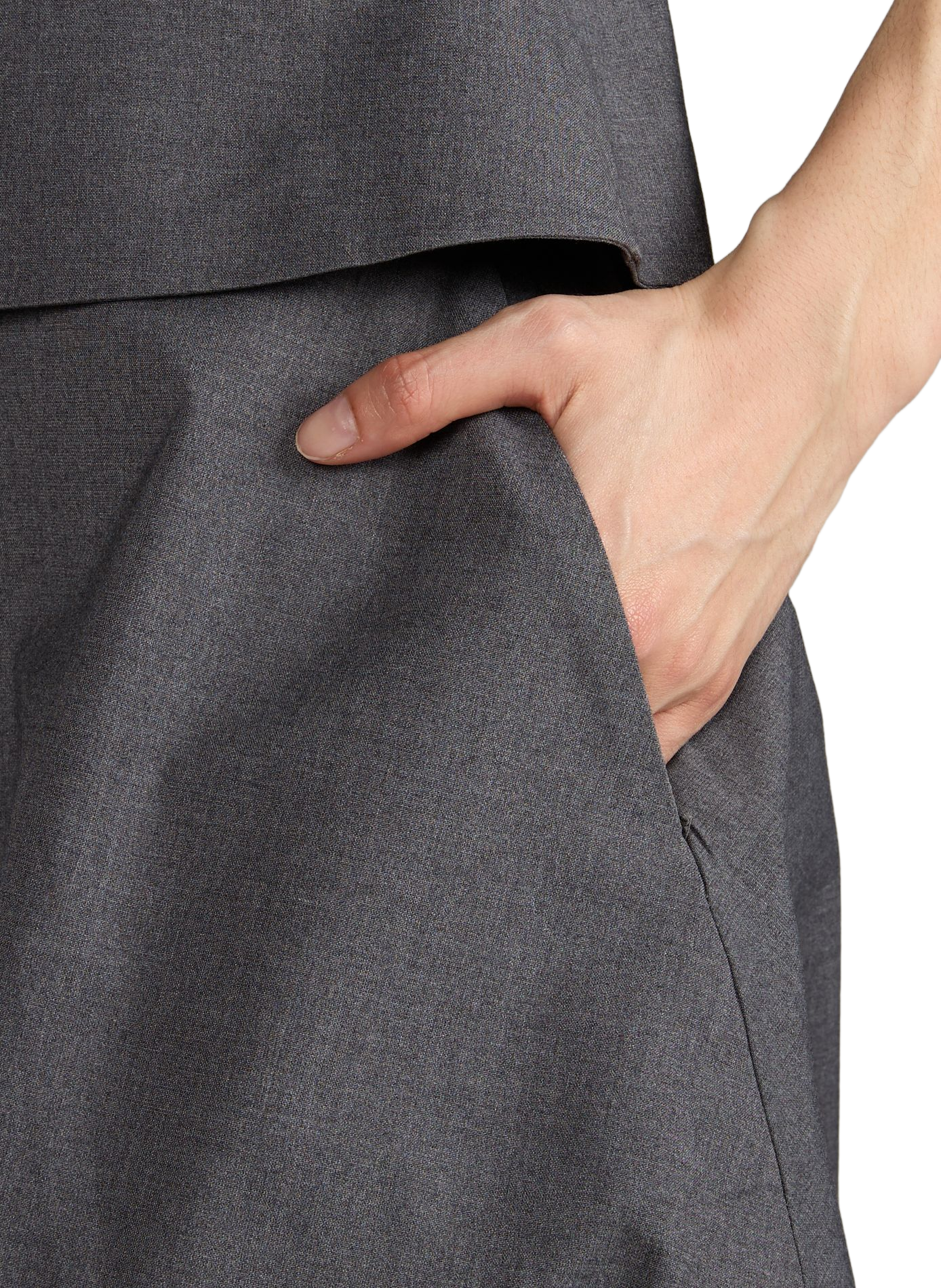 Balloon tailored midi skirt COPERNI Grey