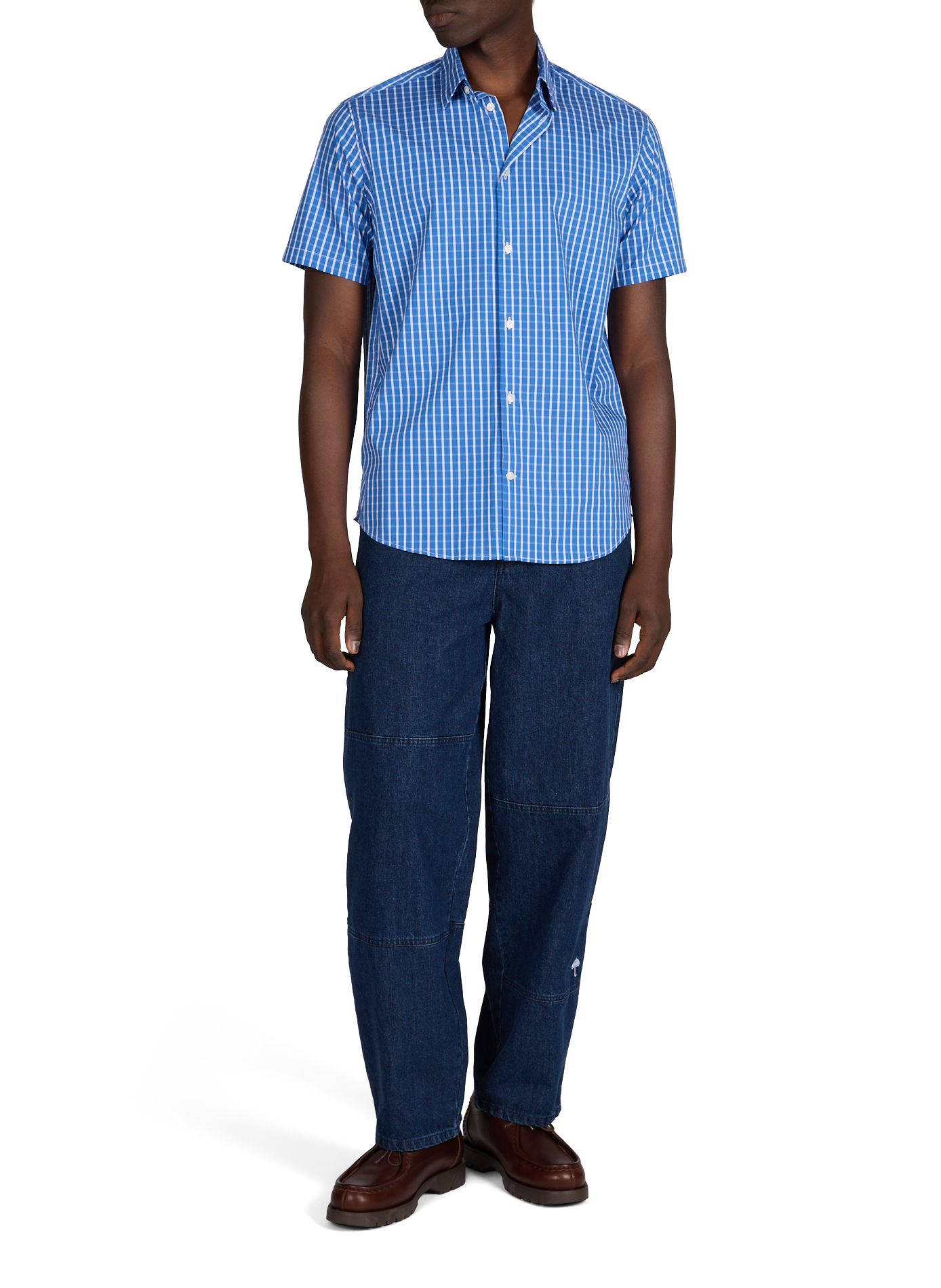 Wide cotton jeans HELAS CAPS Blue