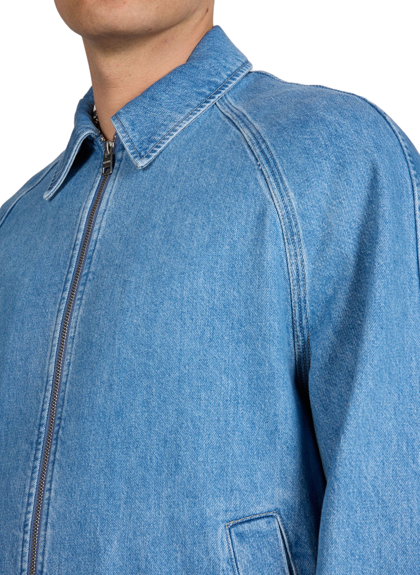 Jas met ritssluiting van katoenen denim CLOSED Blauw
