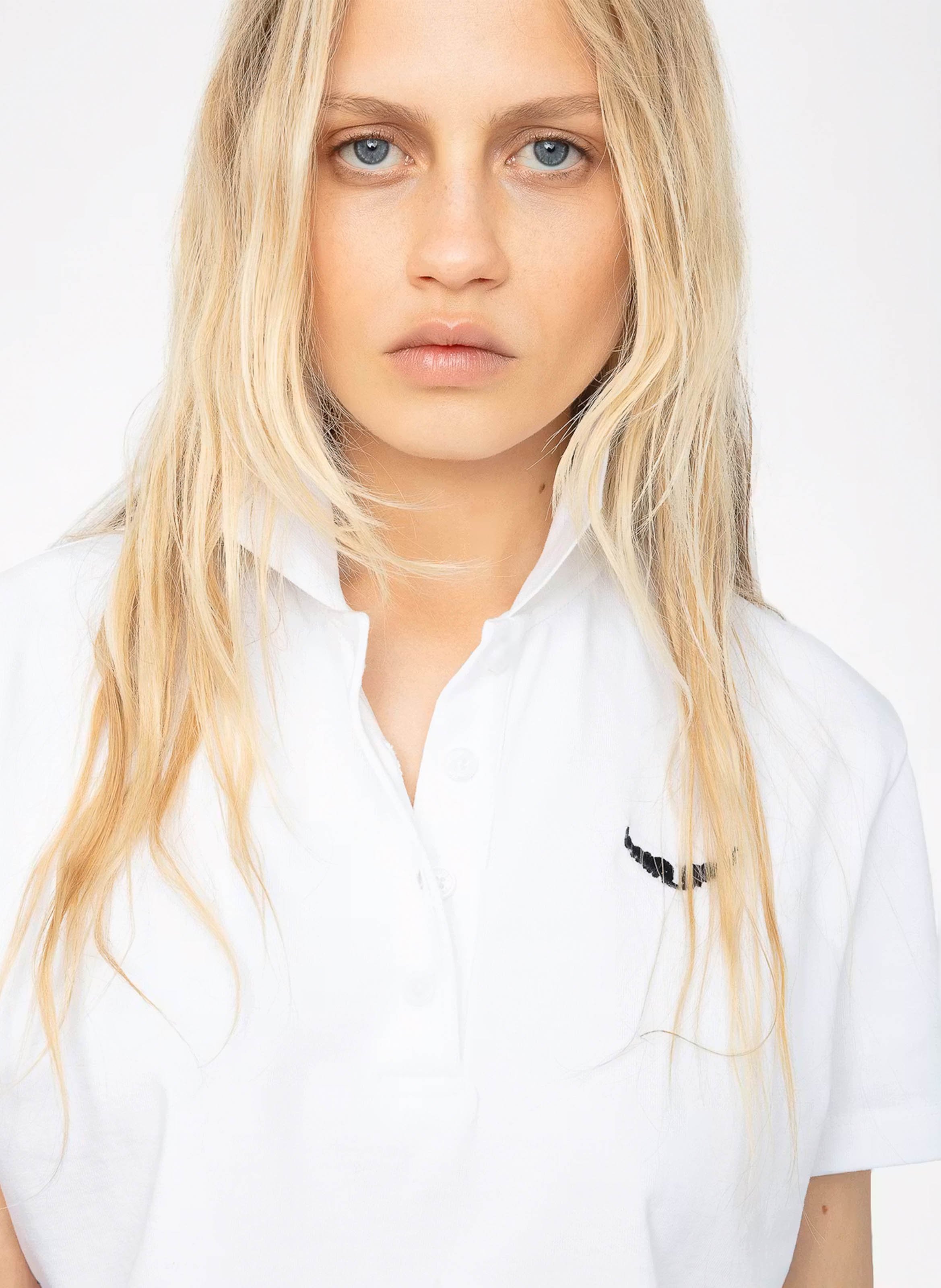Polo court en coton mirta ZADIG&VOLTAIRE Blanc