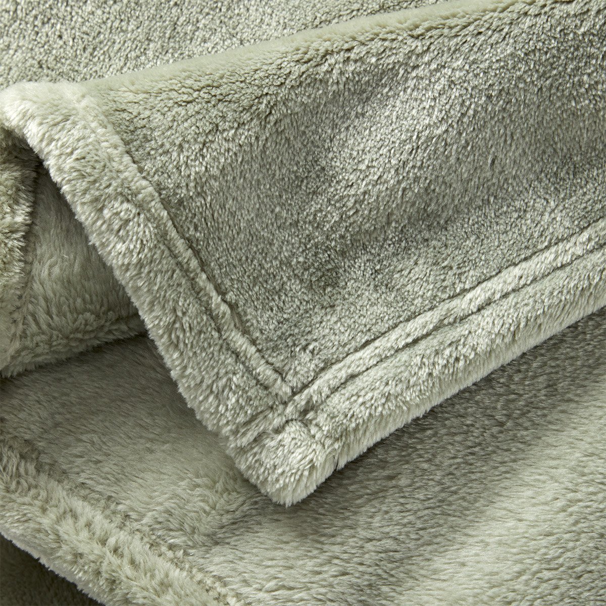 Plaid en polaire, castor DESFORGES Vert