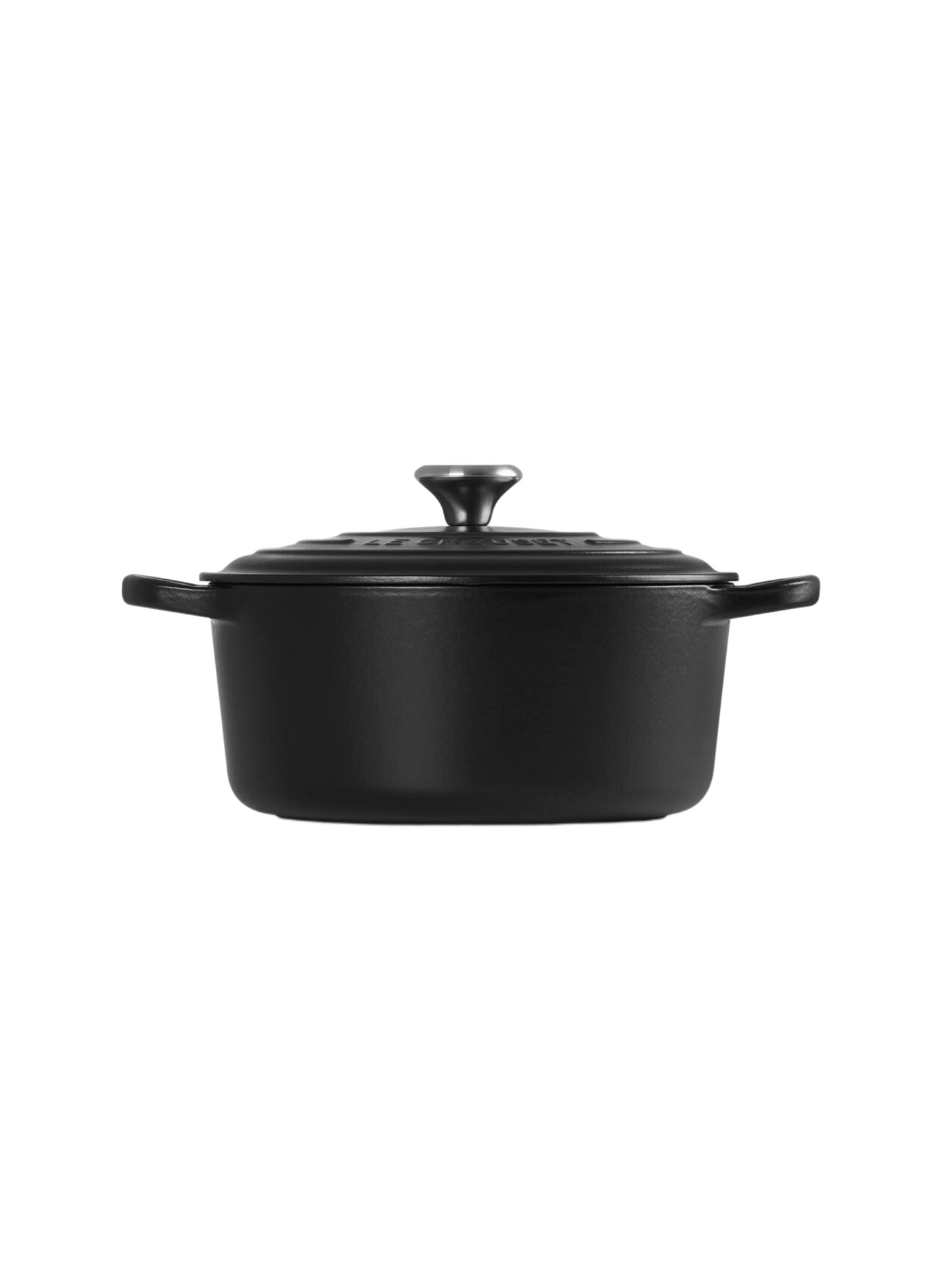 Runde emaillierte Gusseisen-Cocotte LE CREUSET Schwarz