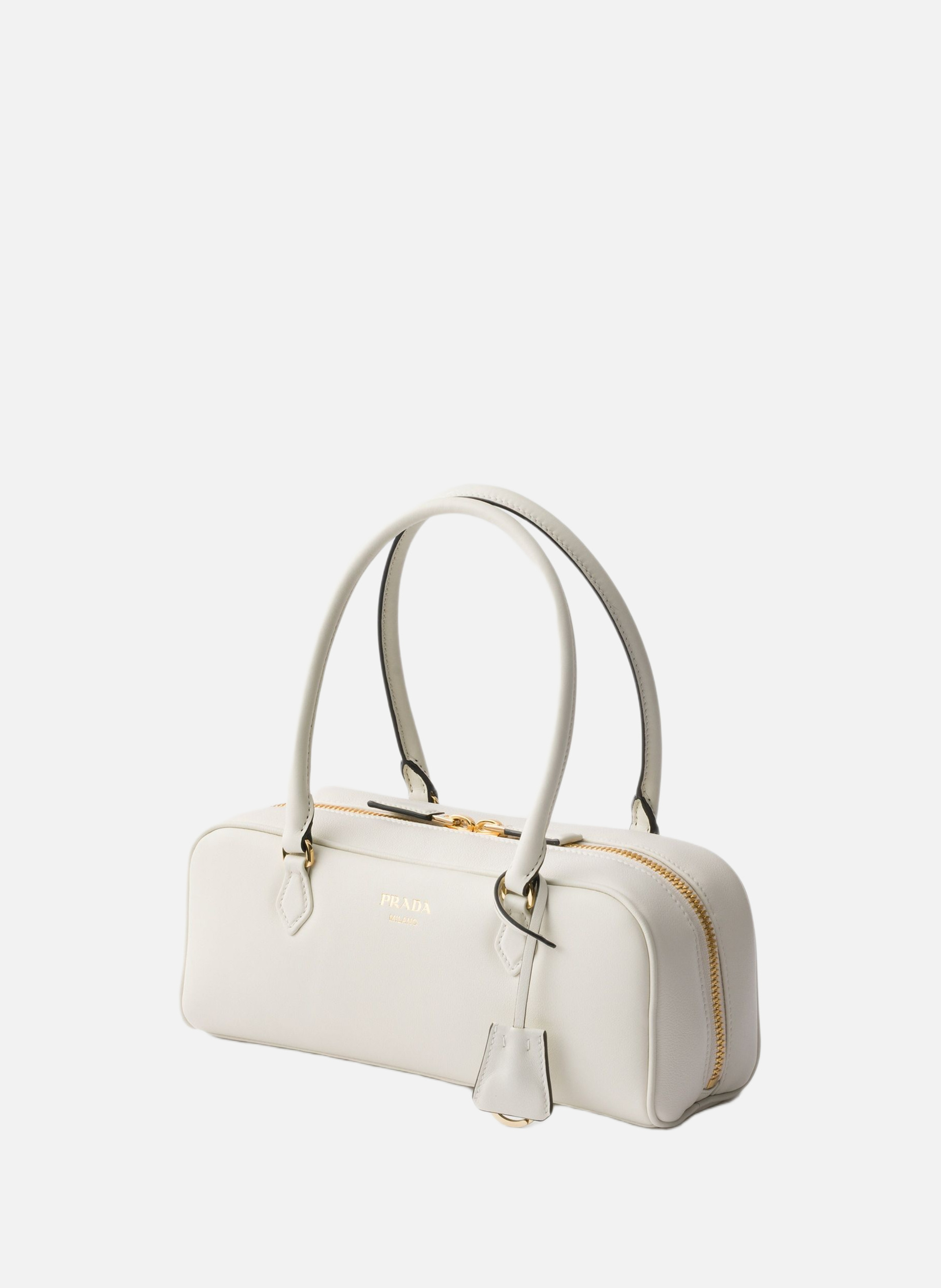 Sac à main en cuir PRADA Blanc