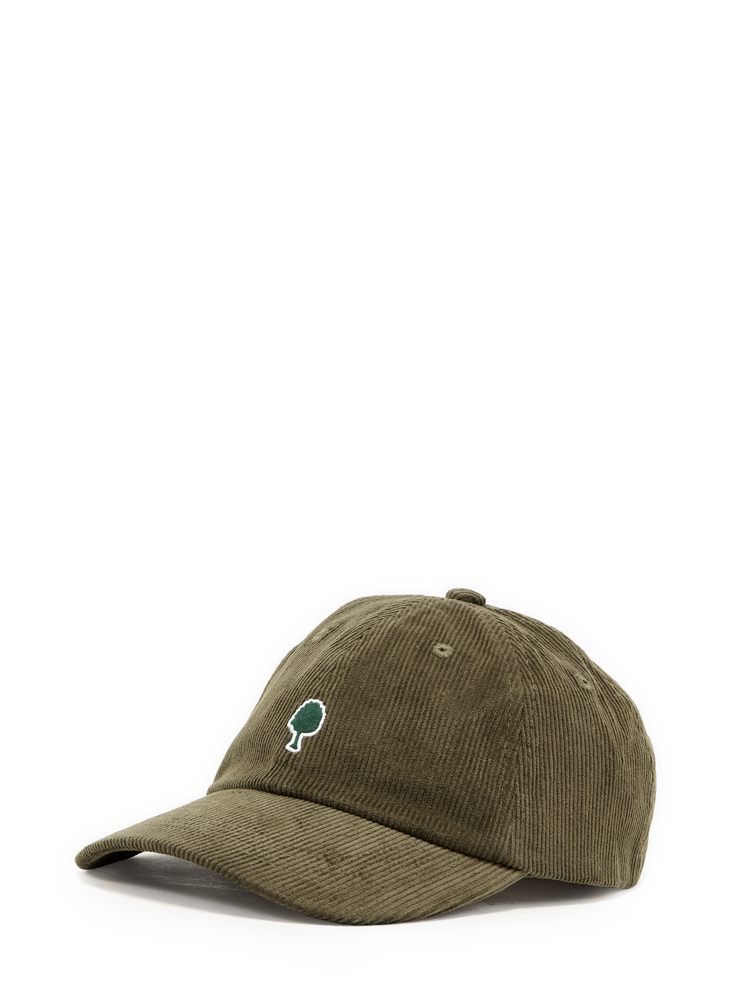 Casquette à logo en velours côtelé de coton FAGUO Vert