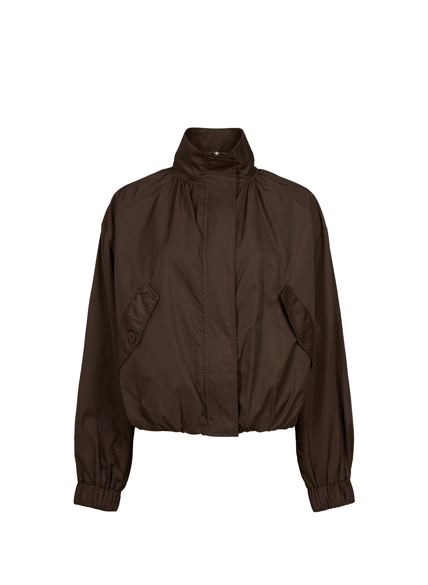Straight jacket with high collar TOPSHOP Brown