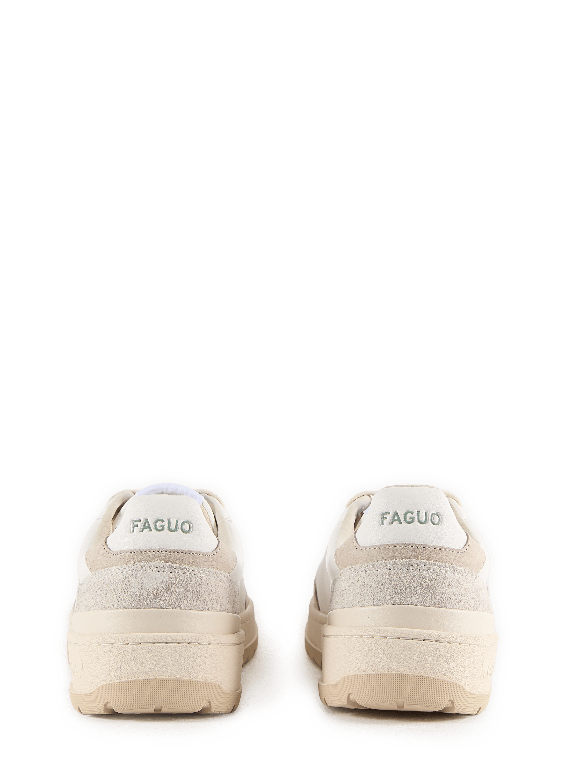 Scarpe da ginnastica basse bicolore in pelle FAGUO Bianco
