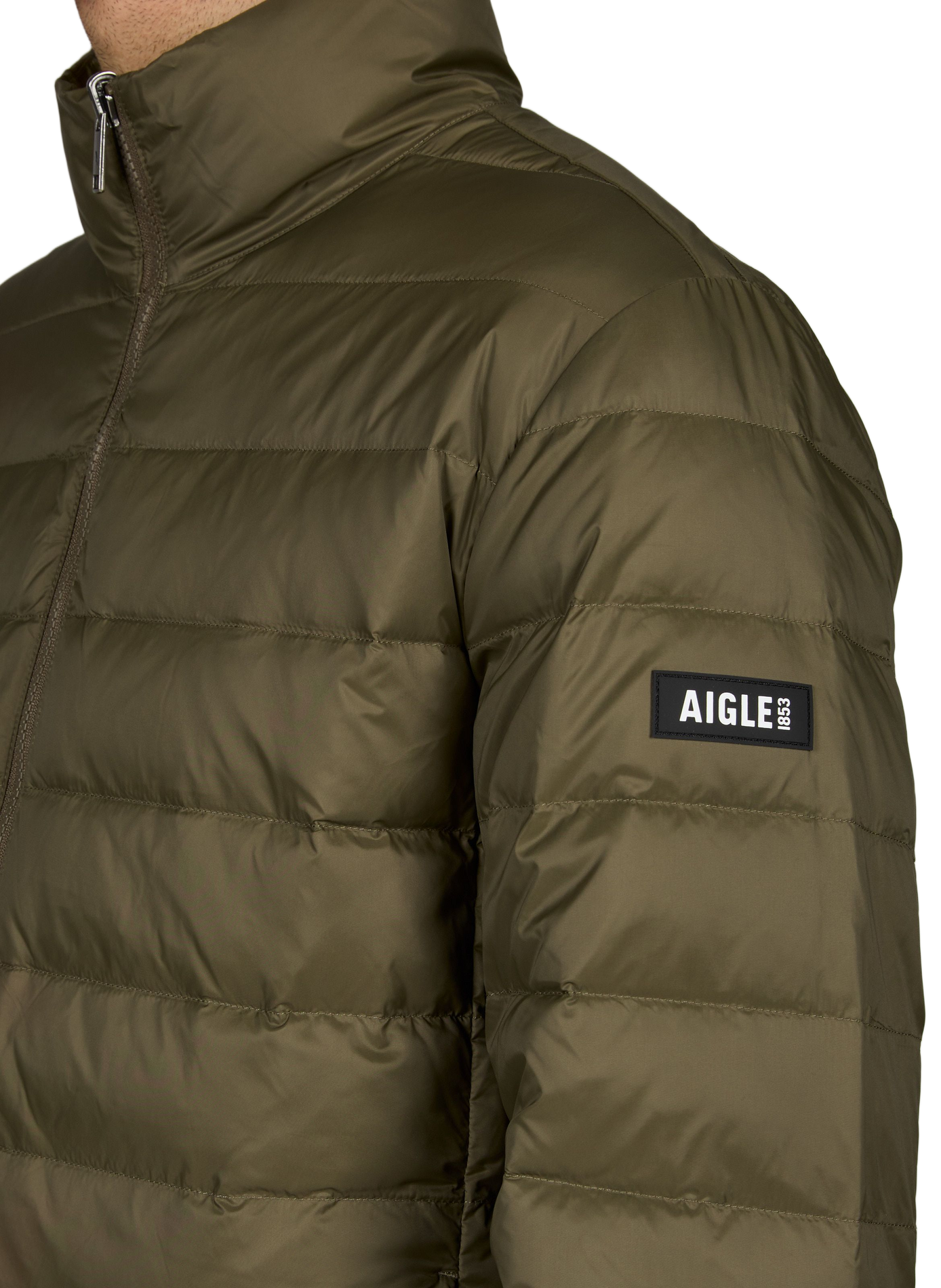Water-repellent quilted jacket T-Kit in lightweight down AIGLE Brown
