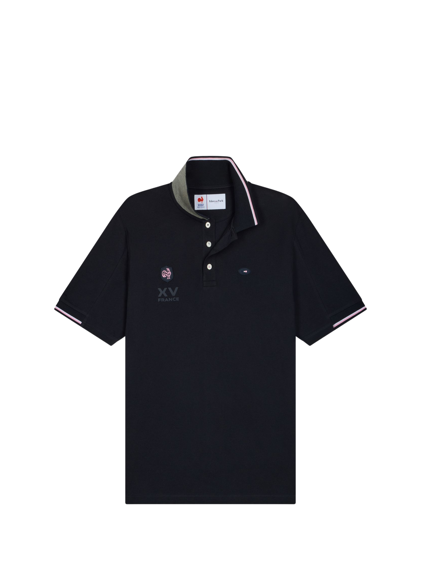 Polo droit à logo brodé en coton EDEN PARK Blue