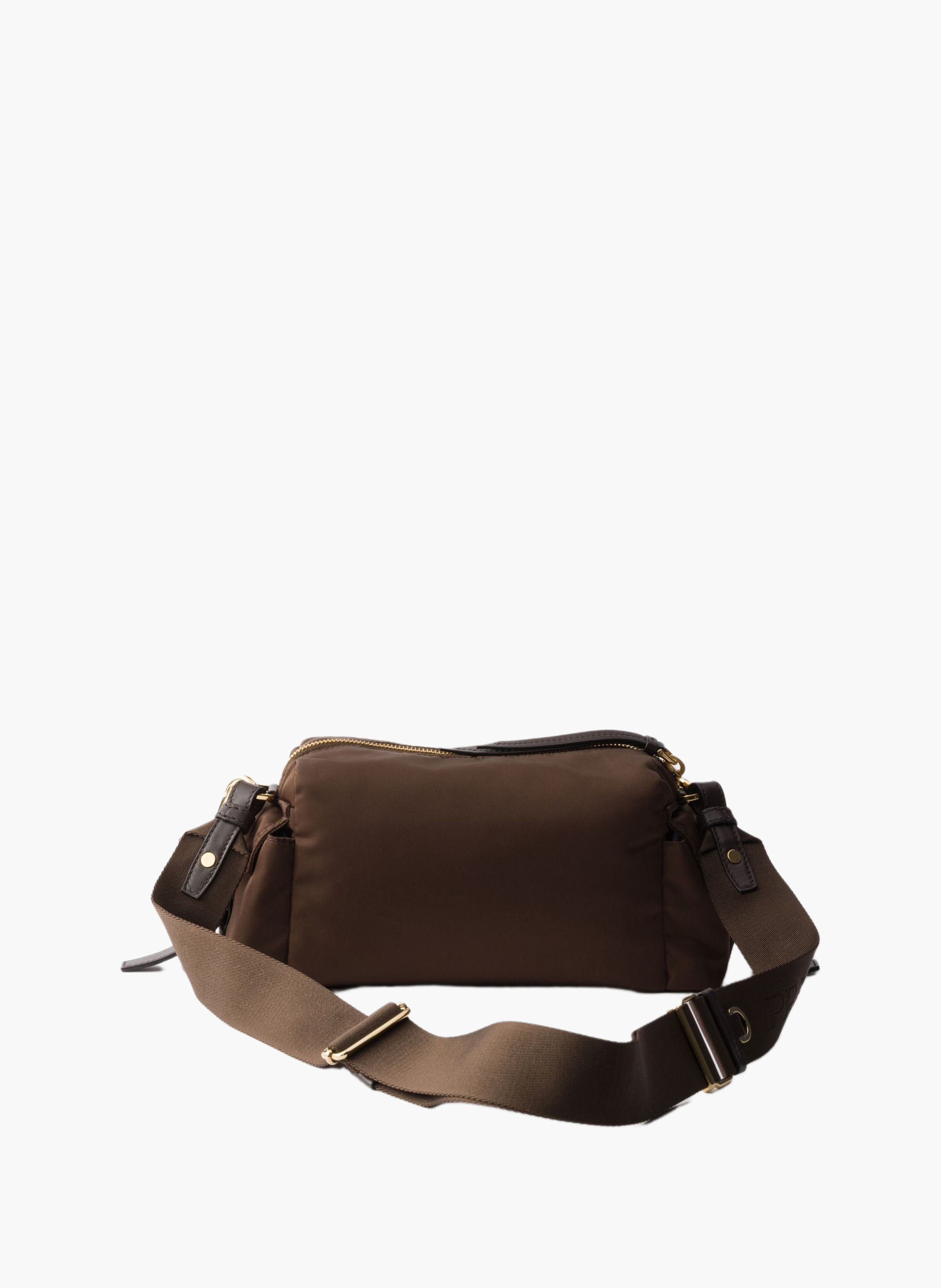 Petit sac porté épaule prada explore en re-nylon e PRADA Marron