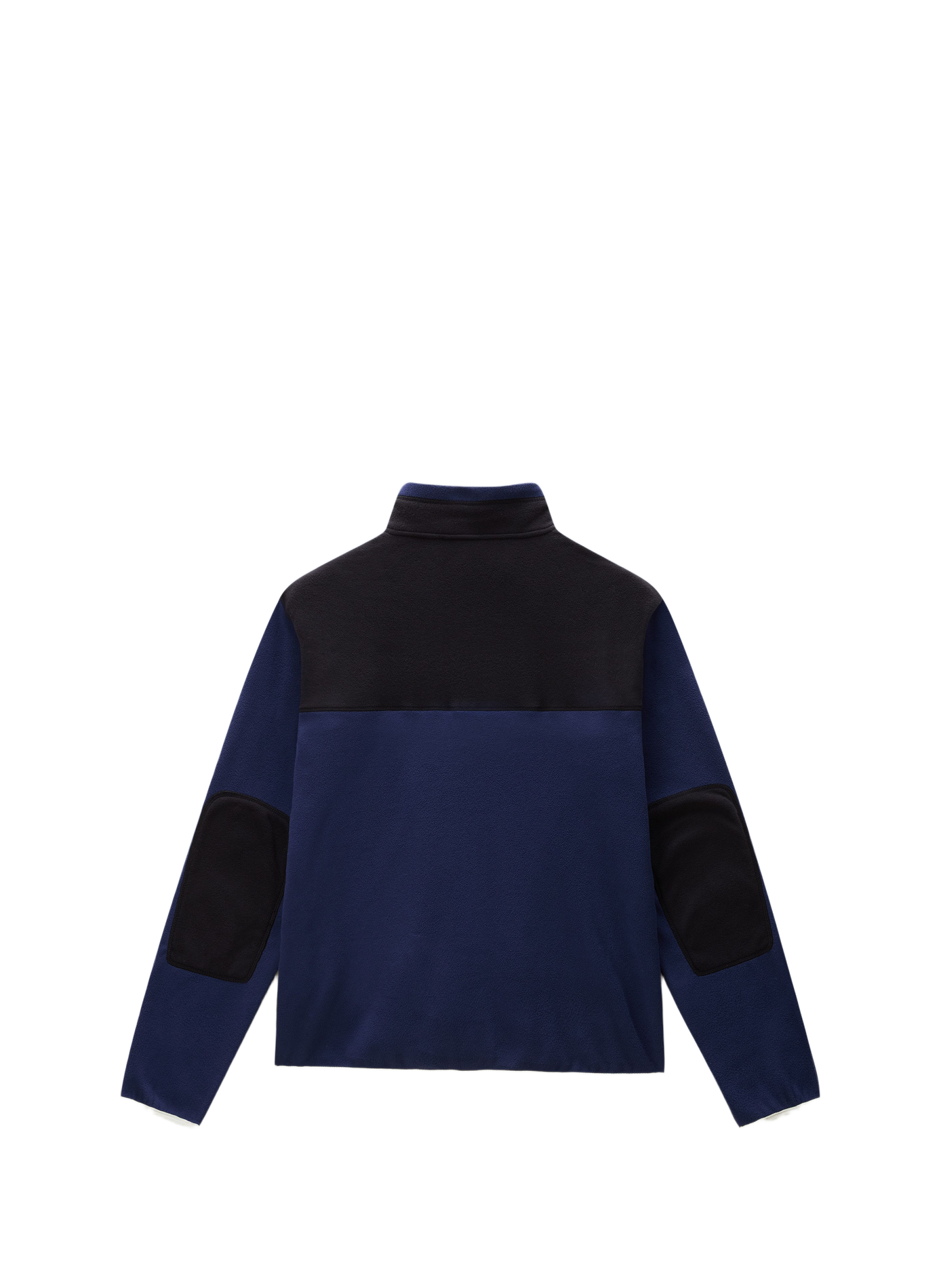 Straight fleece sweater with high collar in blended cotton NAPAPIJRI Blue