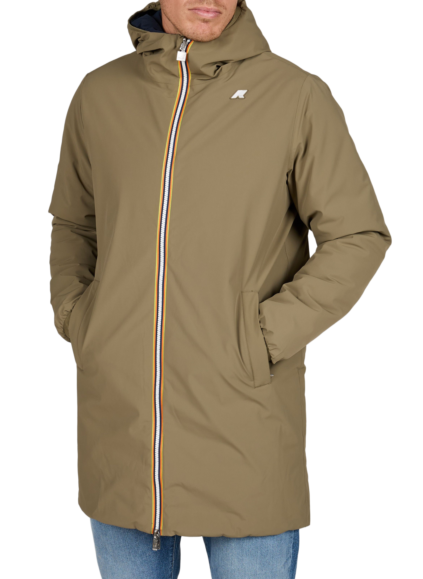 Parka réversible mi-longue Jacob St Warm K-WAY Kaki