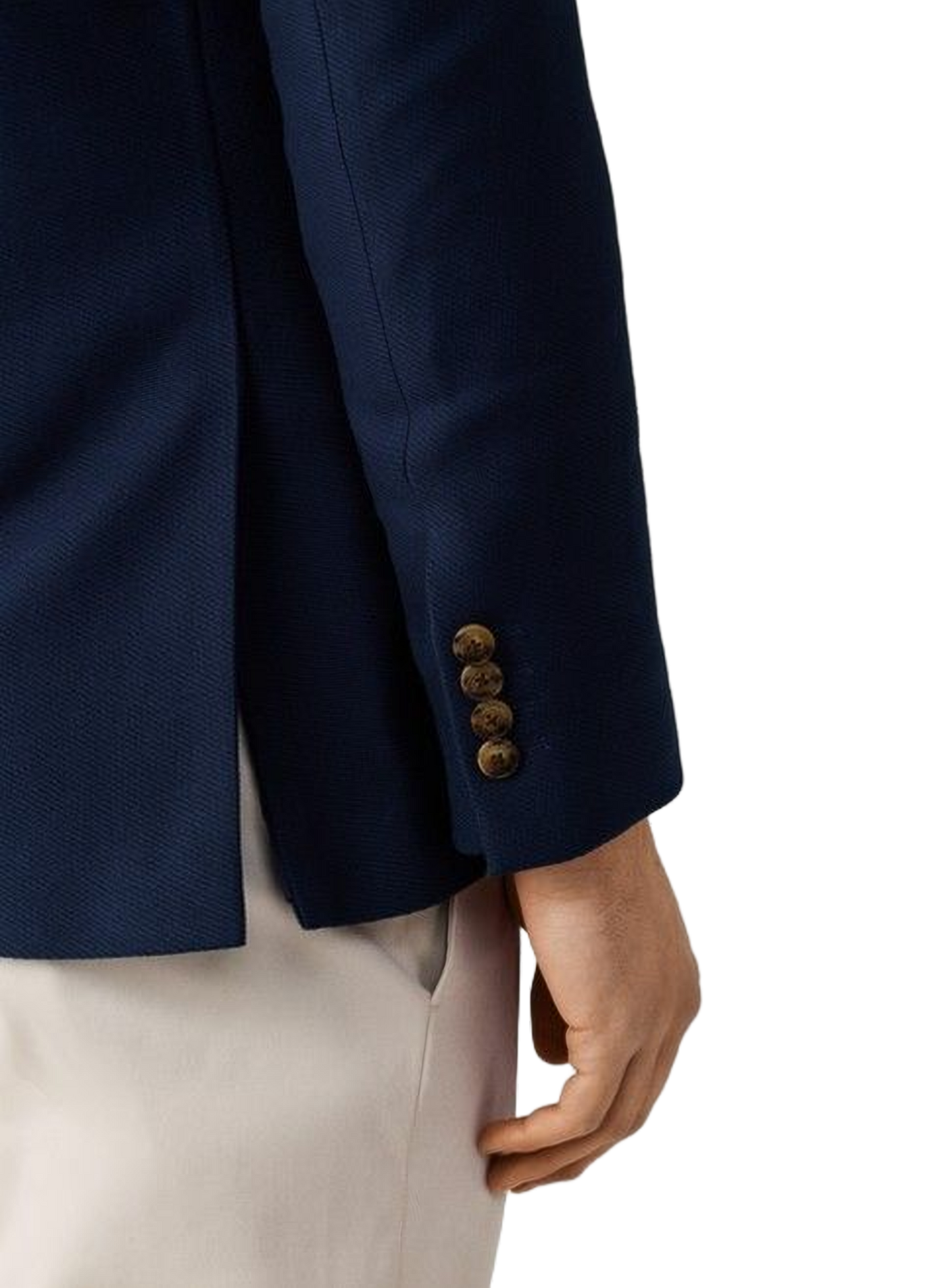 Blazer in blended cotton with tailored collar FACONNABLE Blue