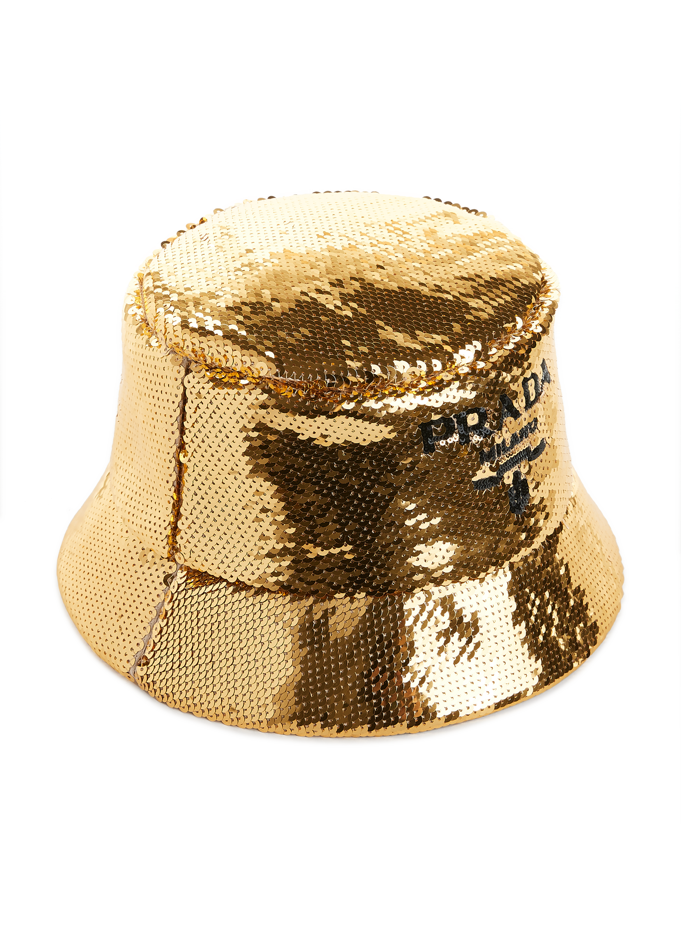 Sequinned bucket hat PRADA Golden