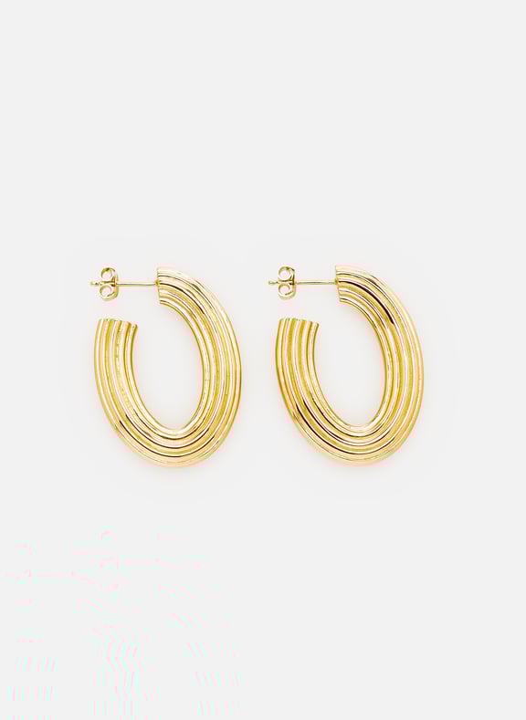 Hoop earrings Golden by RAGBAG RAGBAG Hoop earrings Golden