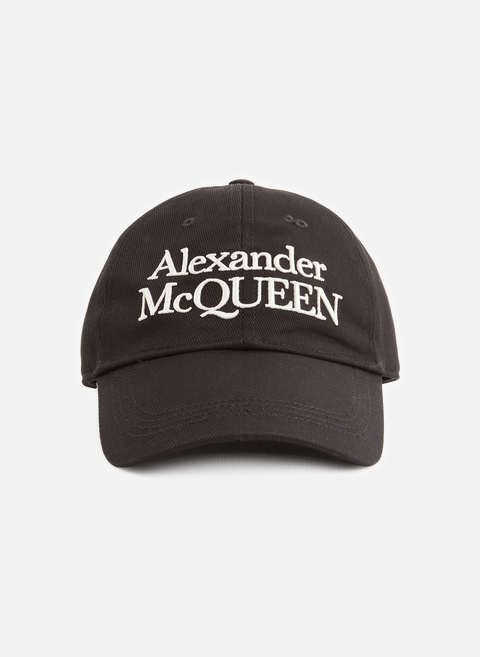 قبعة الشعار باللون الأسودألكسندر ماكوين 