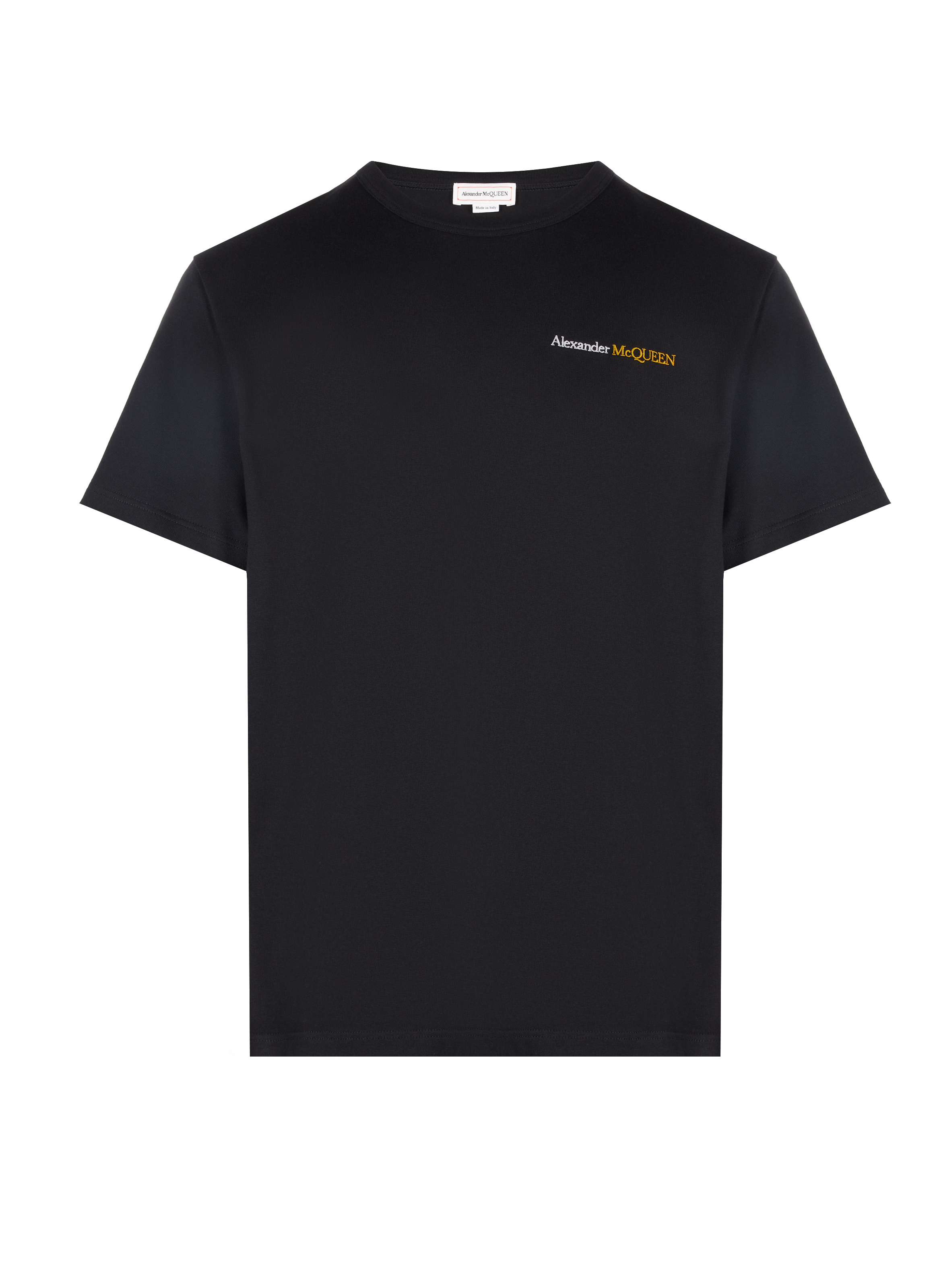 T-shirt uni en coton ALEXANDER MCQUEEN Noir