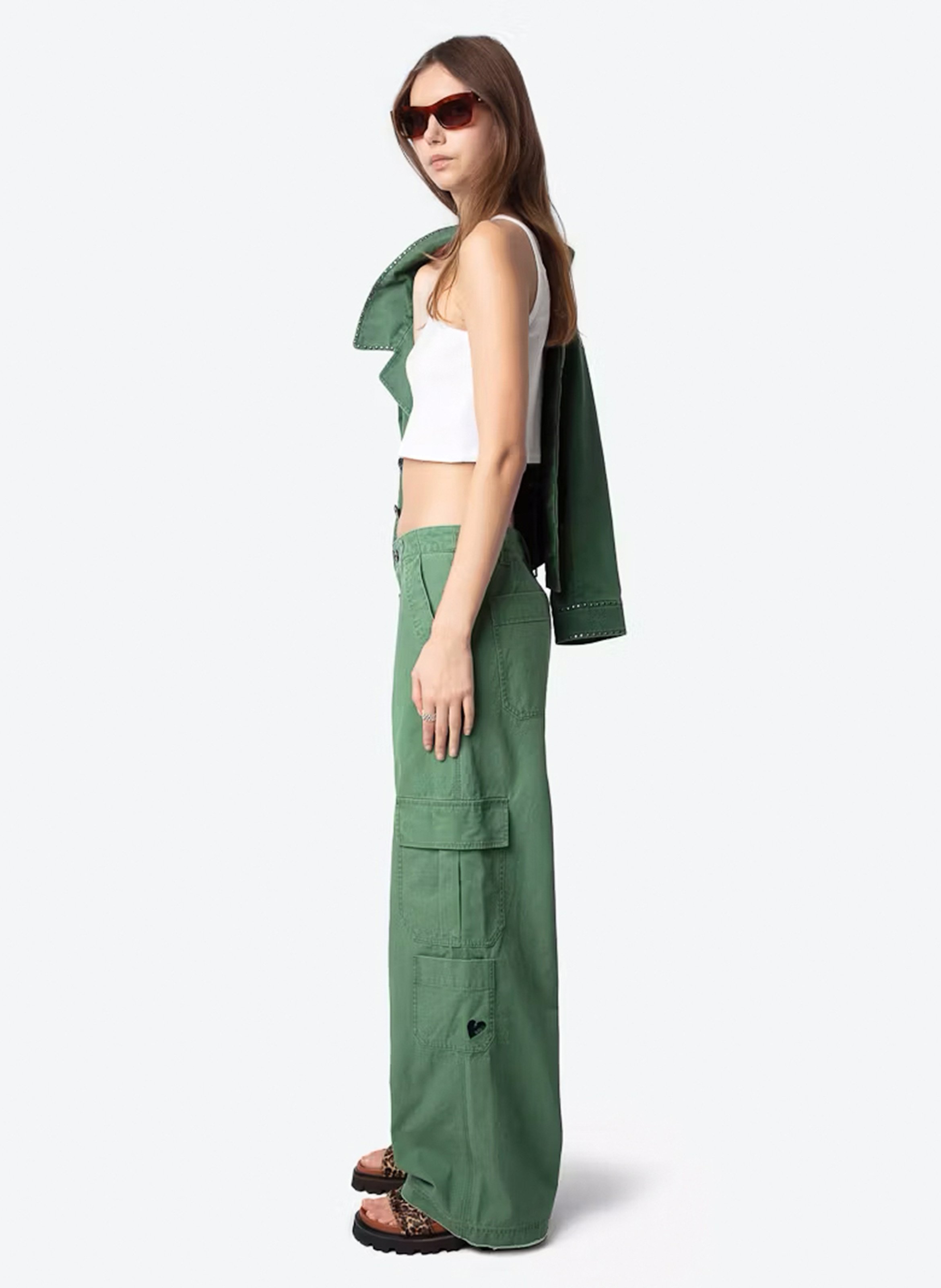 Pantalon cargo en coton parky ZADIG&VOLTAIRE Vert