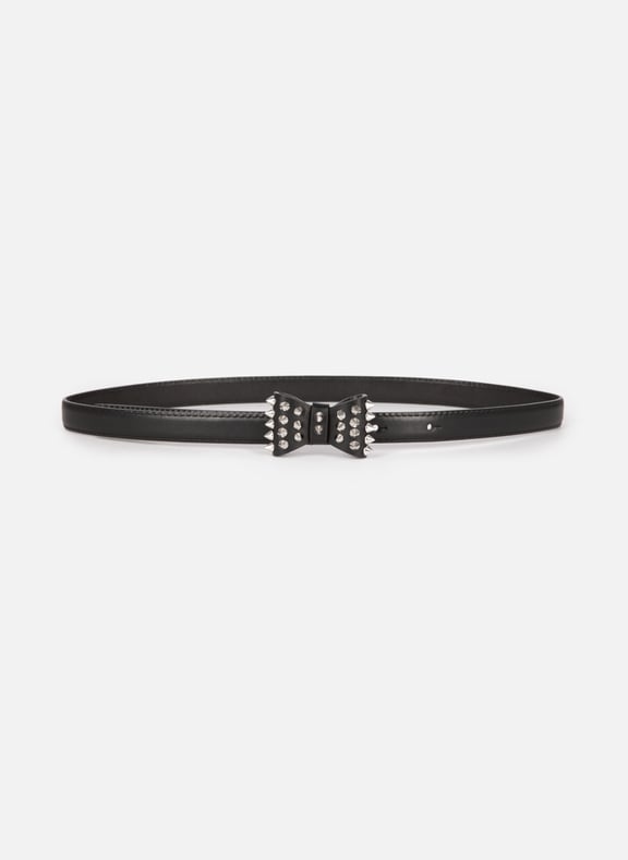 Ceinture fine avec noeud en cuir Noir by THE KOOPLES THE KOOPLES Ceinture fine avec noeud en cuir Noir