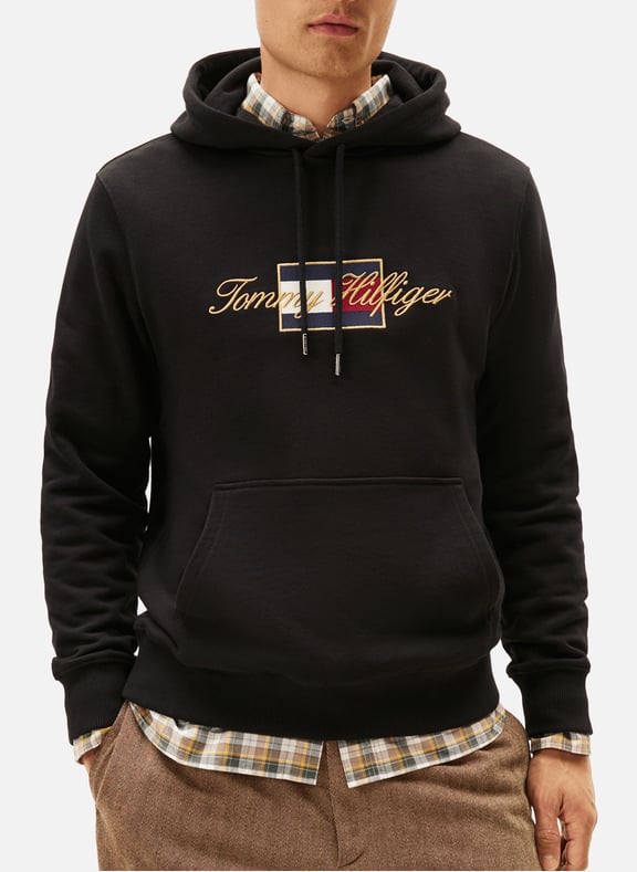 Sweatshirt à capuche en coton Noir by TOMMY HILFIGER TOMMY HILFIGER Sweatshirt à capuche en coton Noir