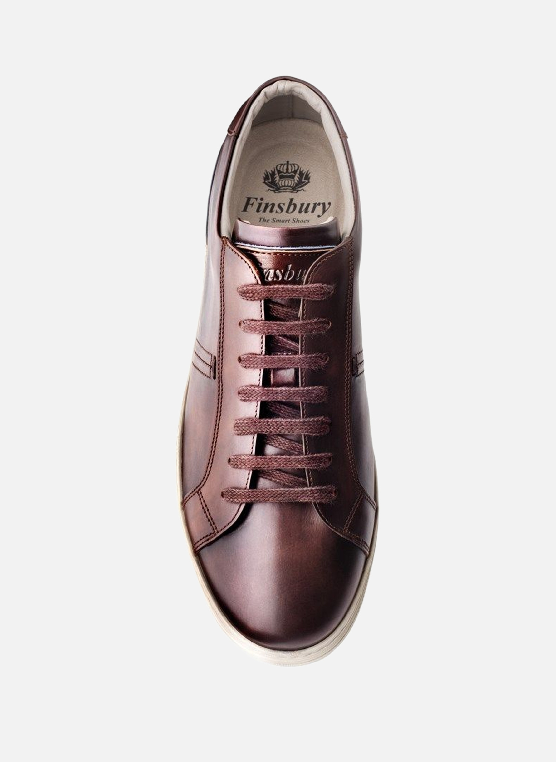 Sneakers cuir riva FINSBURY Marron