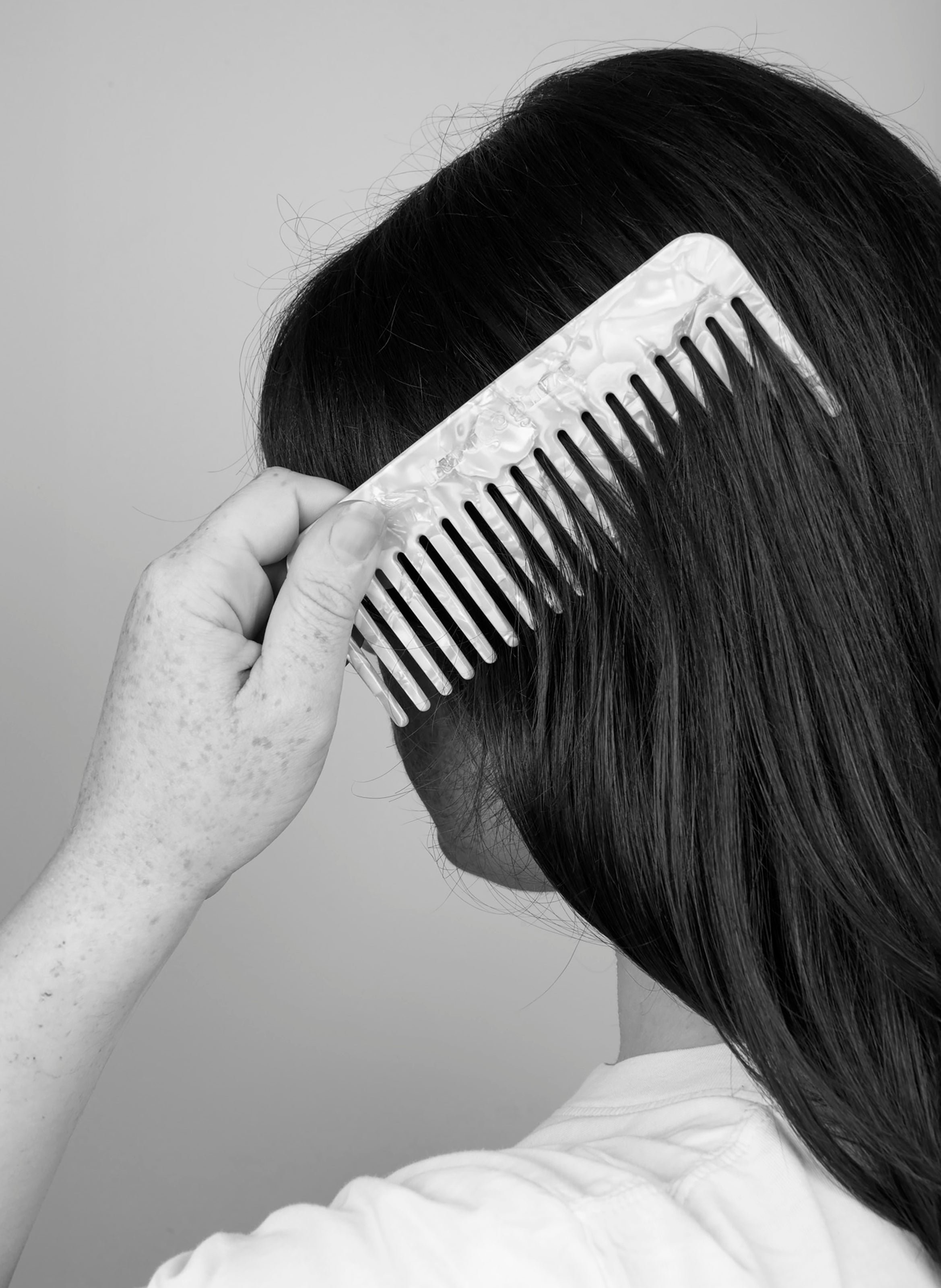 Peigne dahlia en acétate de cellulose KURAGE GINZA Bleu