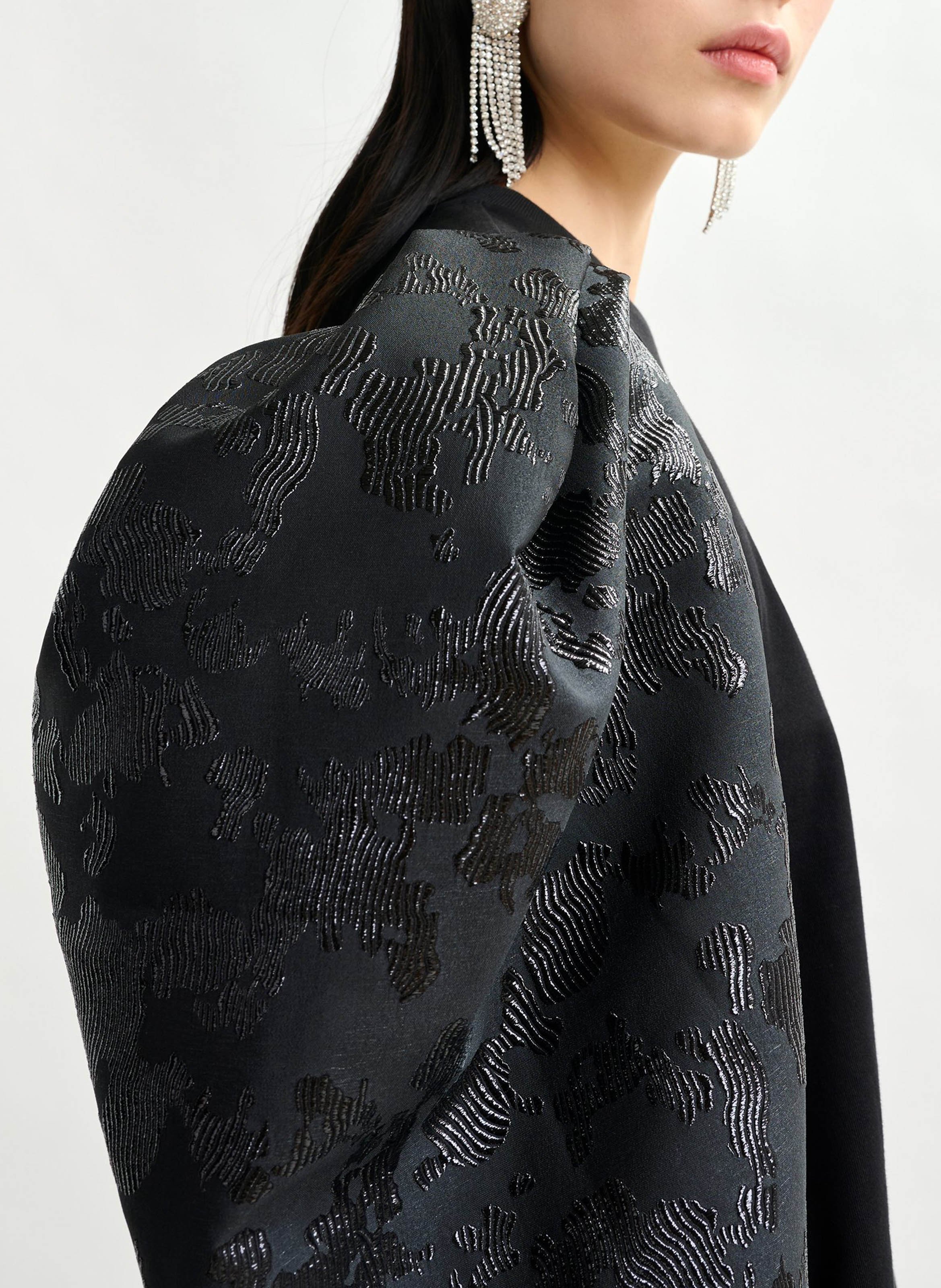 Top droit col rond en coton imortal ESSENTIEL ANTWERP Noir