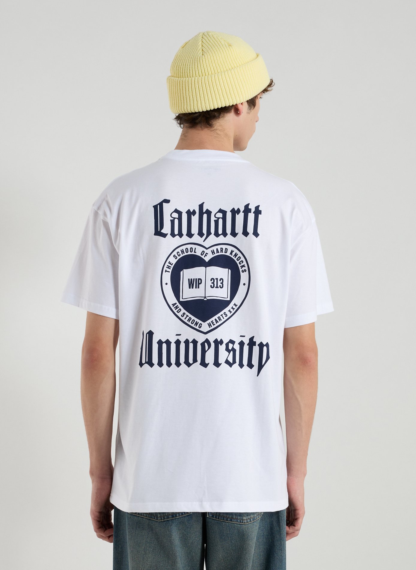 T-shirt with graphic print in cotton CARHARTT WIP White