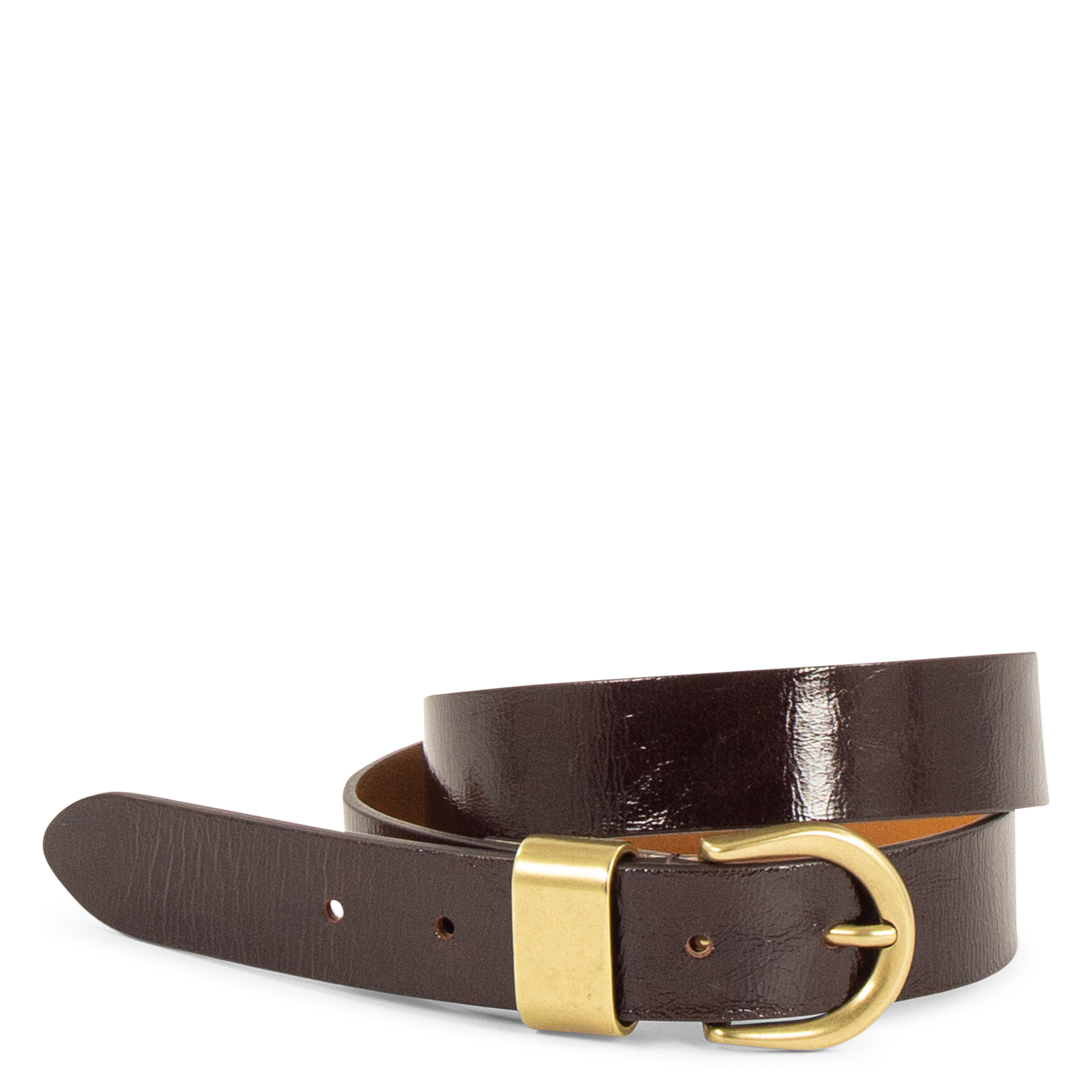 Ceinture à boucle en cuir miloa p SESSUN Marron