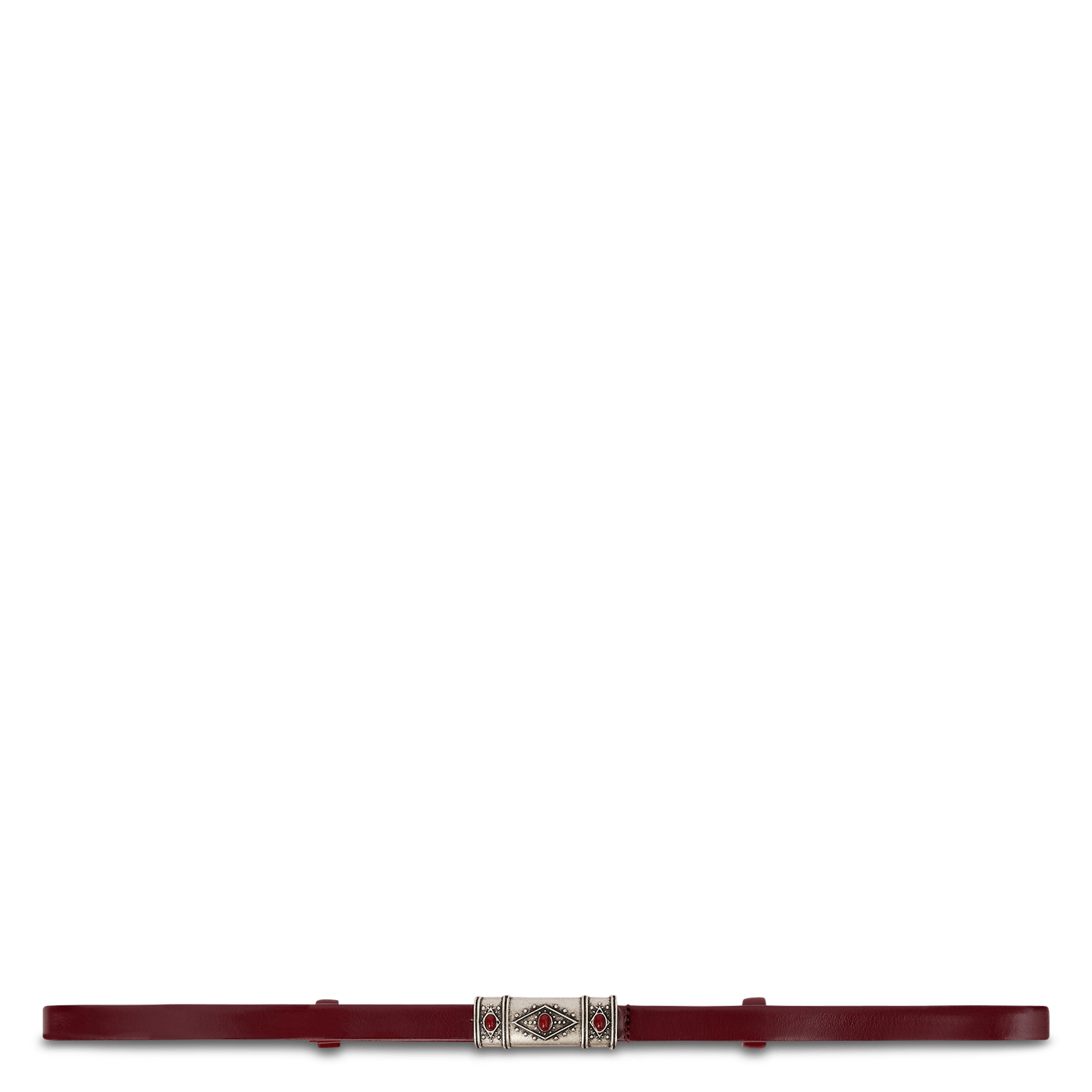 Ceinture en cuir à boucle fantaisie bondy BA&SH Rouge