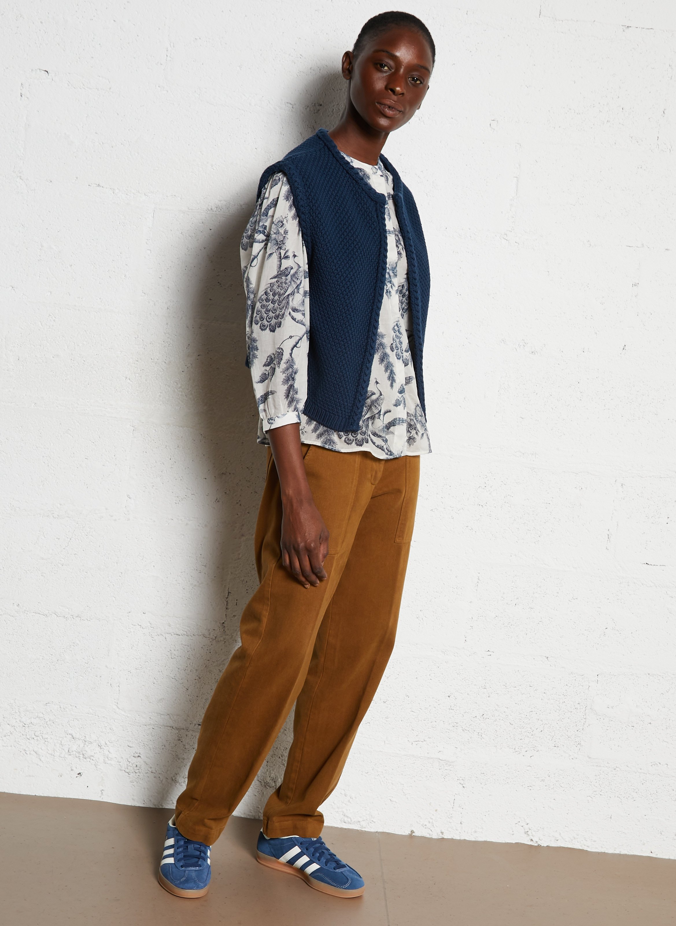 Gilet tressé sans manches uni betsy Violet